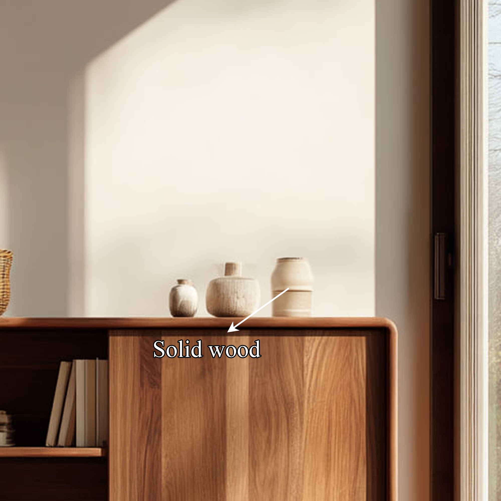 Mid Century Wooden Storage Cabinet Living Room Or Entryway SINLKISC249