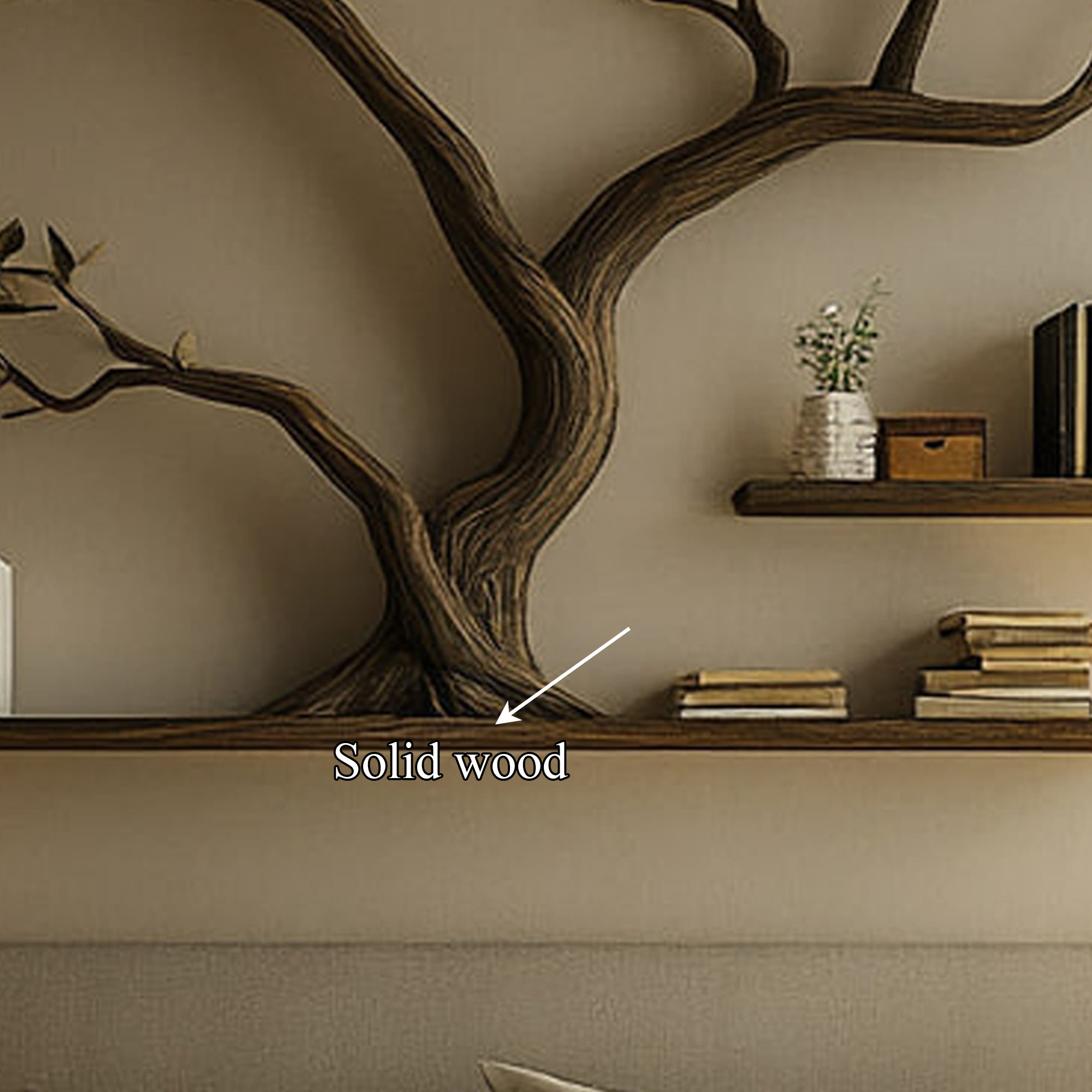 Mid Century Tree Branch Shelf Bedroom Decor SINLKITBS091