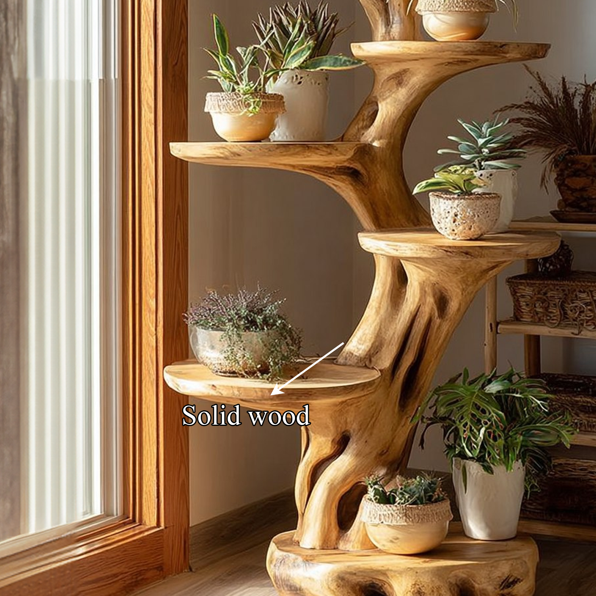 Rustic Tree Planter Display Living Space SINLKITT081