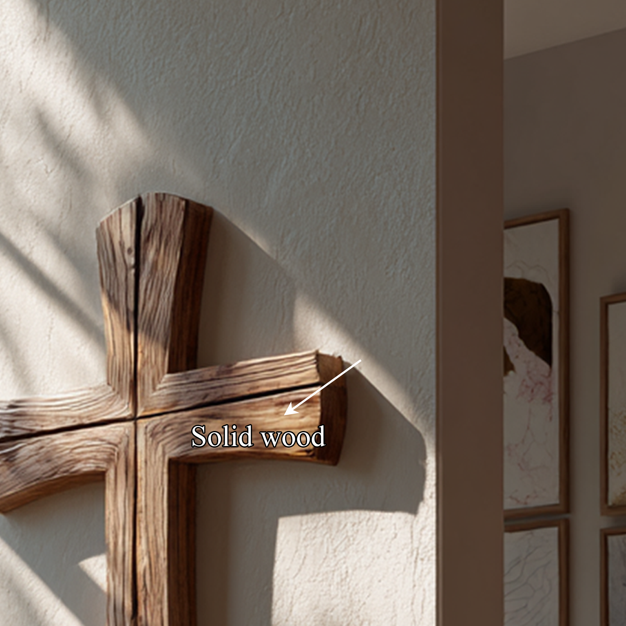 Rustic Wooden Wall Cross Living Room And Study Room SINLKIWD004