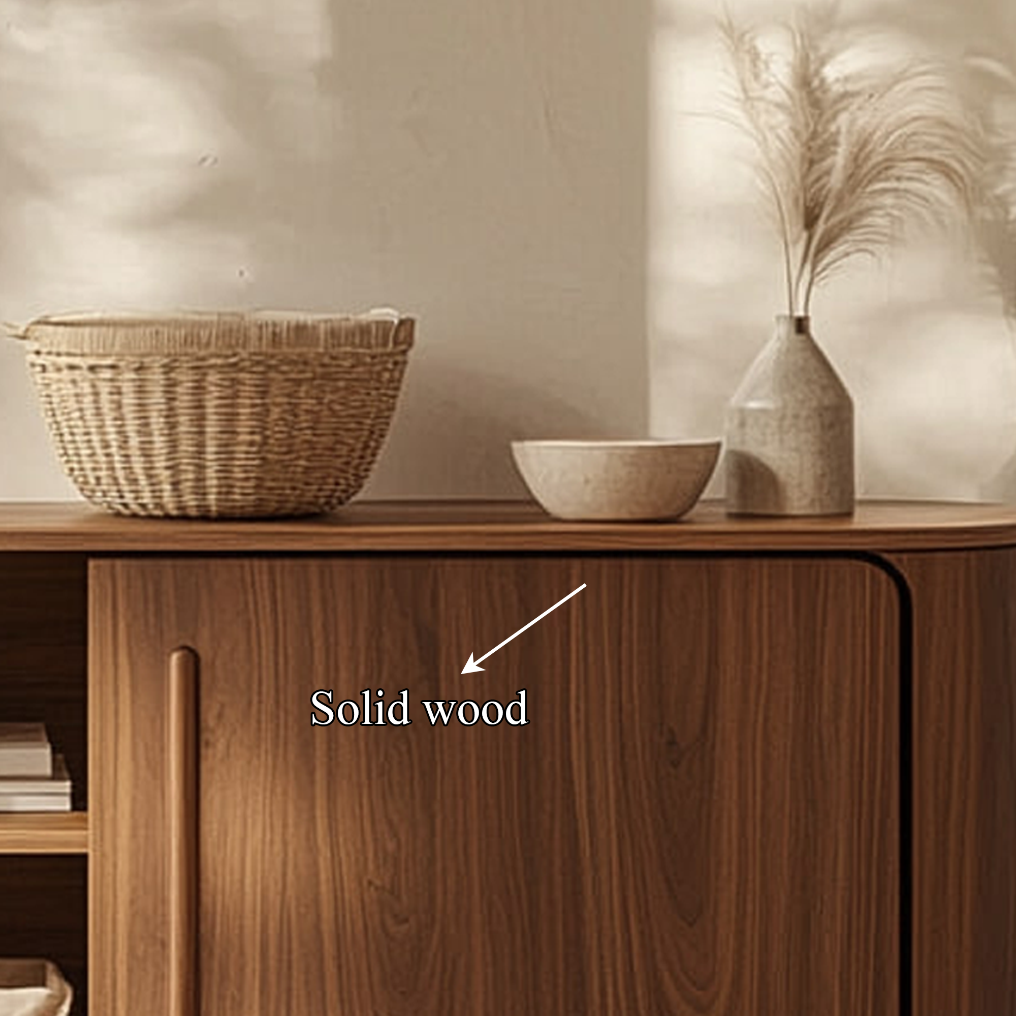 Mid Century Wooden Side Cabinet Dining Room Or Living Room SINLKISC250