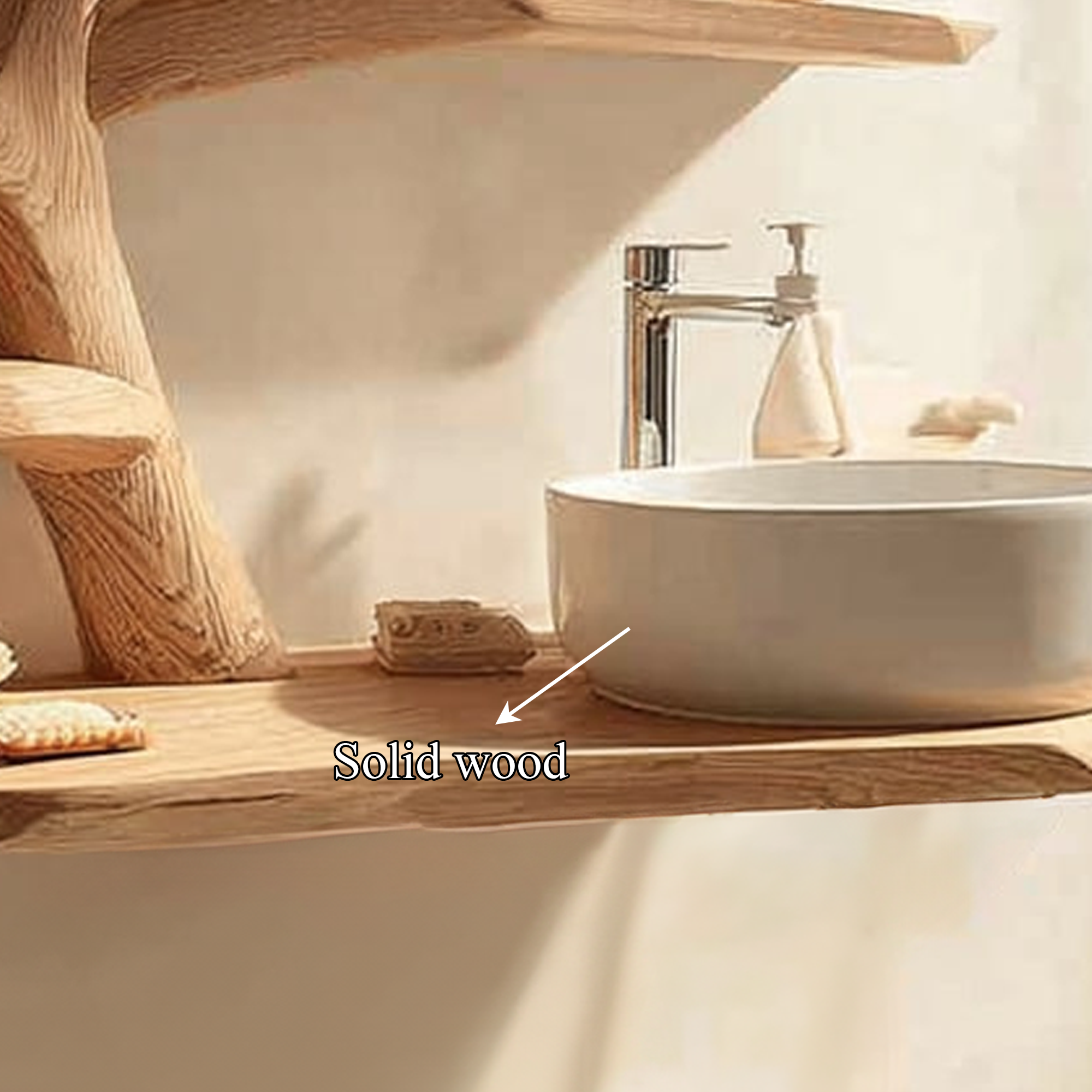 Rustic Branch Display Vanity Bathroom Or Minimal Washroom SINLKITBB012
