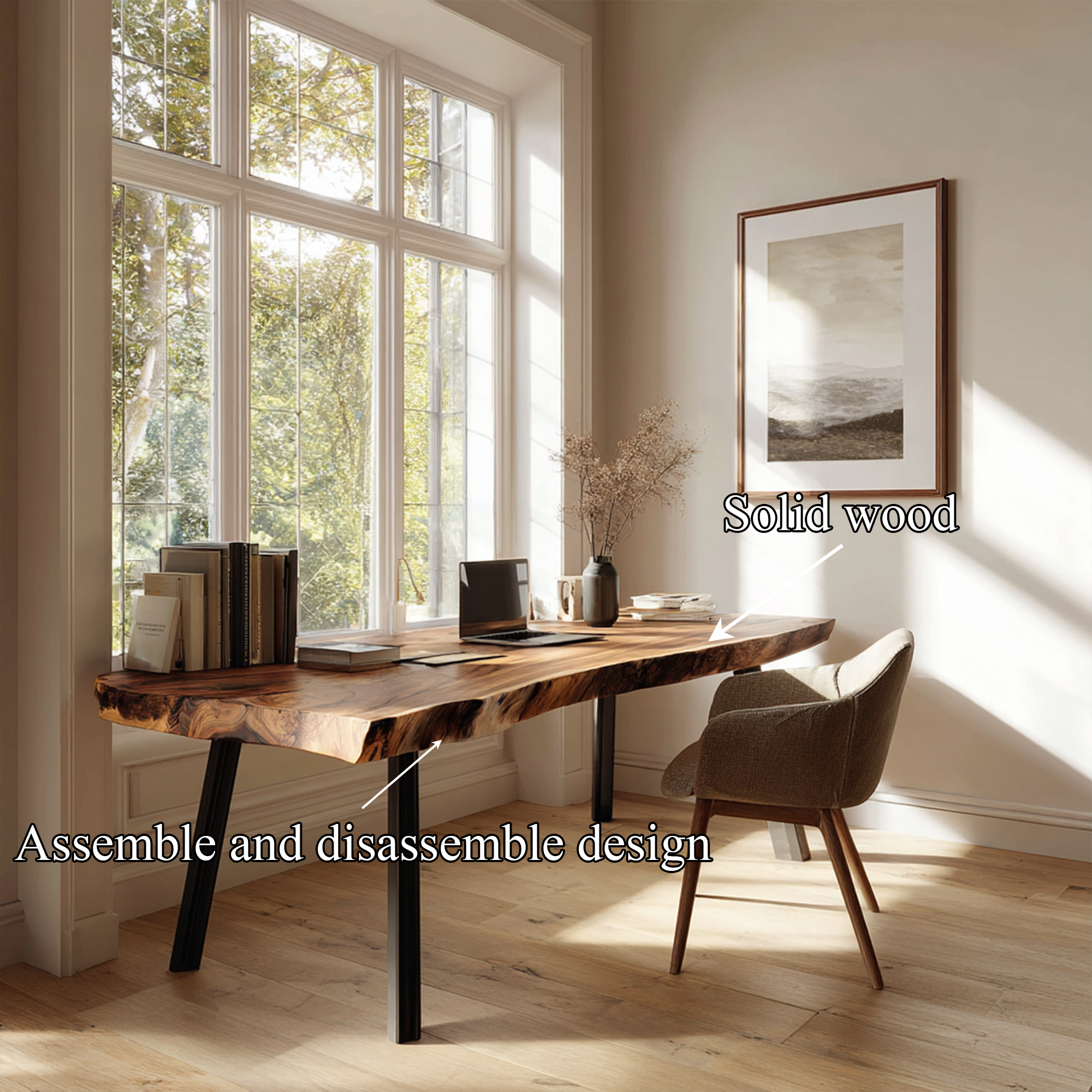 Organic Modern Work Desk Home Office And Study Room SINLKIDK072