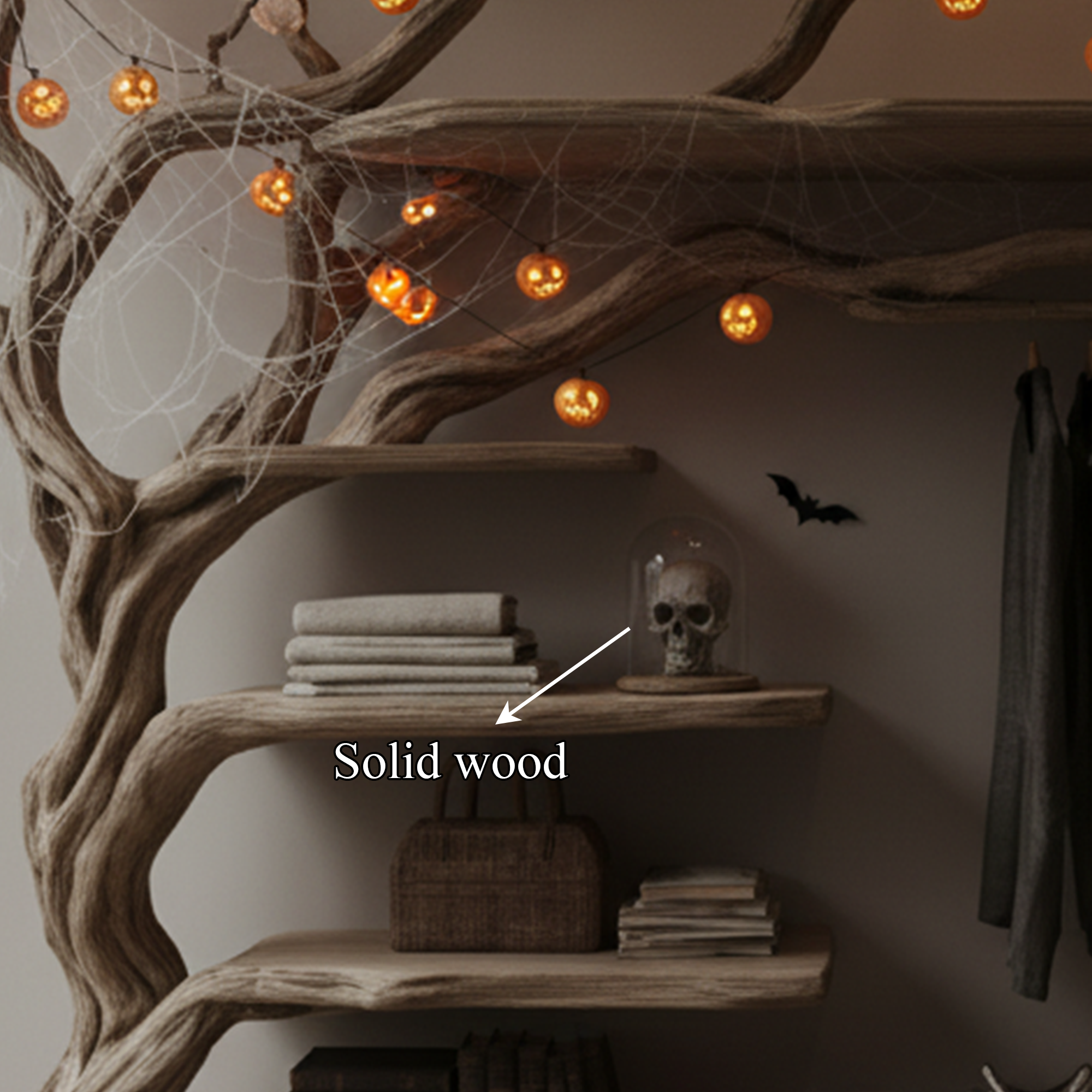 Mid Century Halloween Wardrobe Shelf Bedroom SINLKIHW029