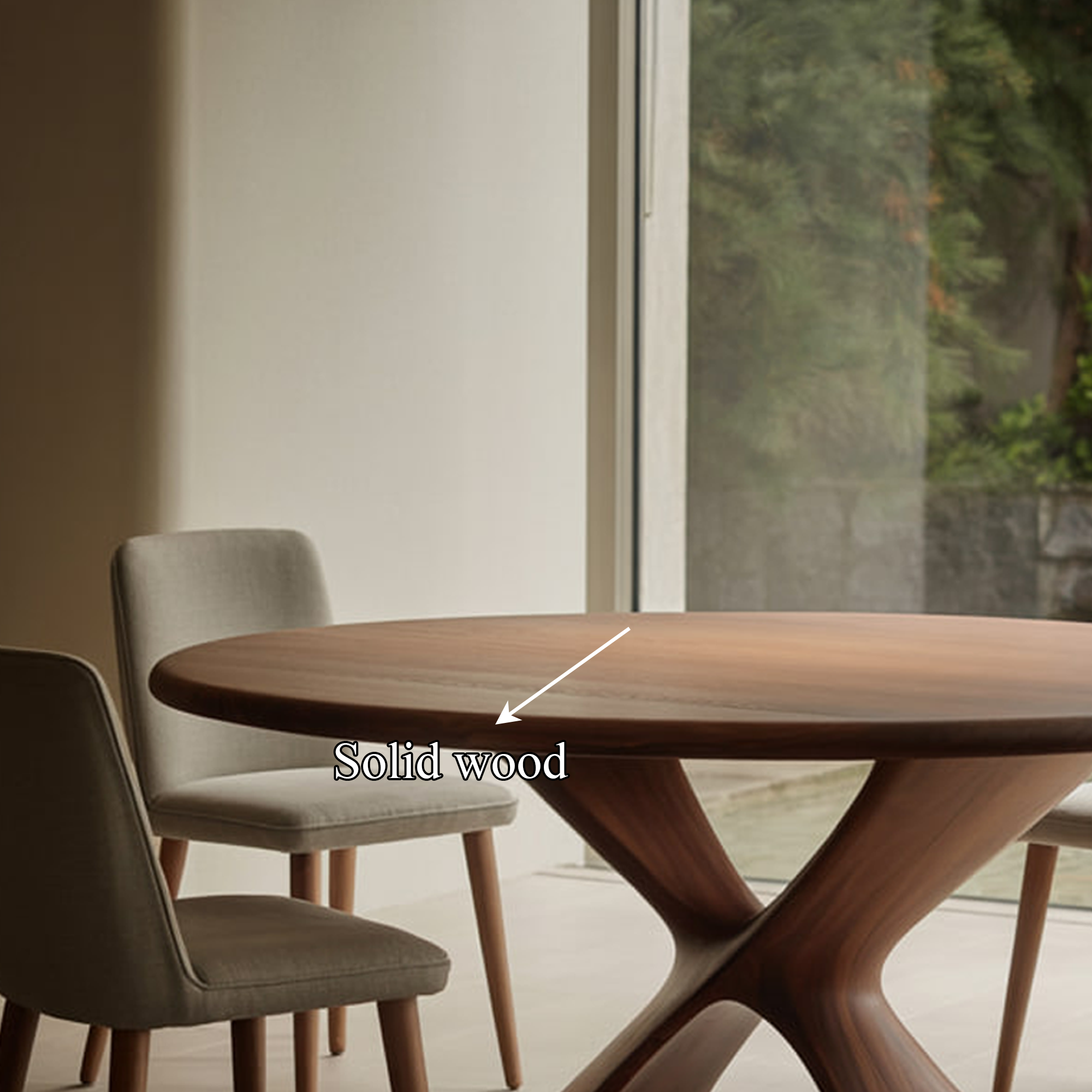 Organic Round Dining Table Kitchen SINLKIDT127