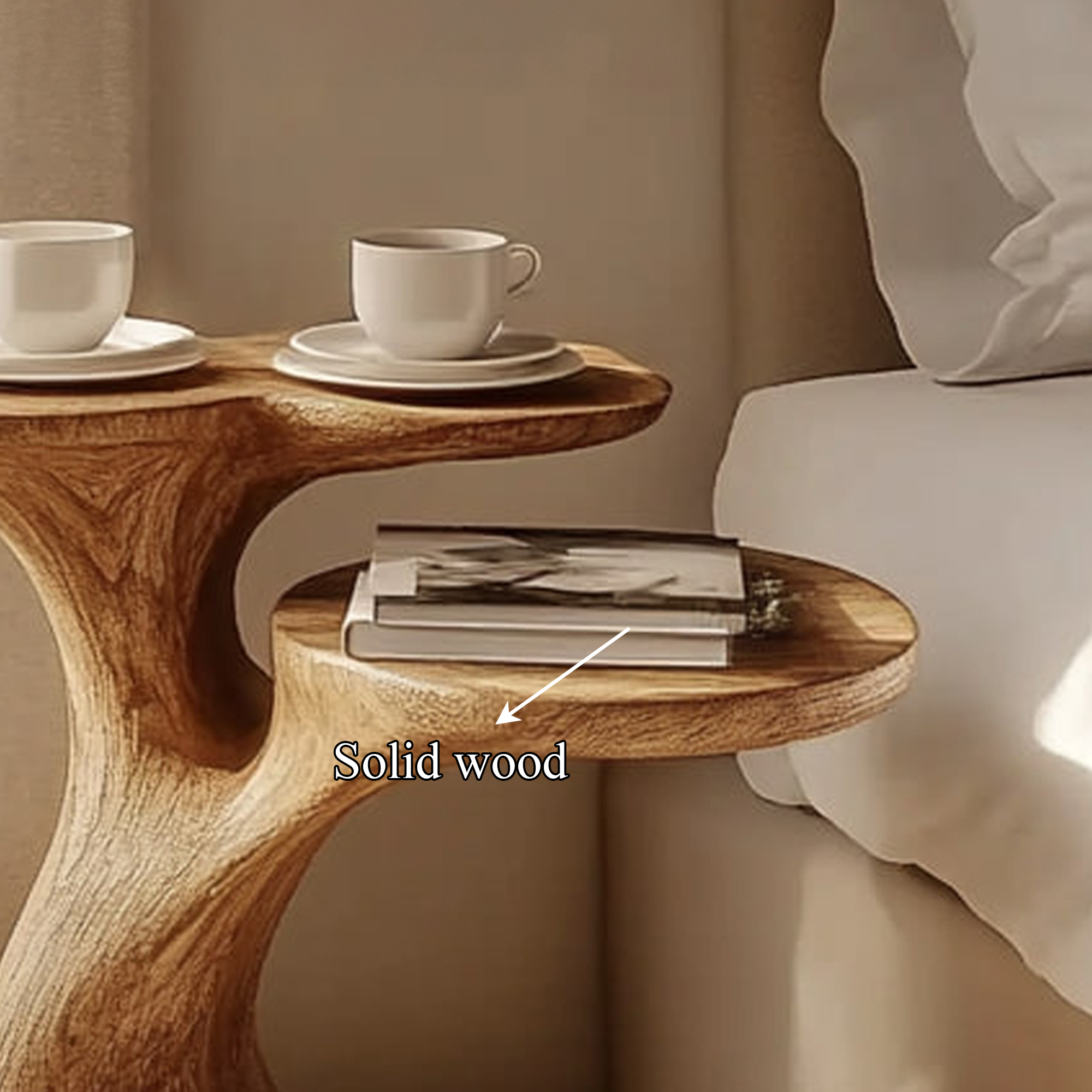 Rustic Decorative End Table Bedroom Accent SINLKIBT166