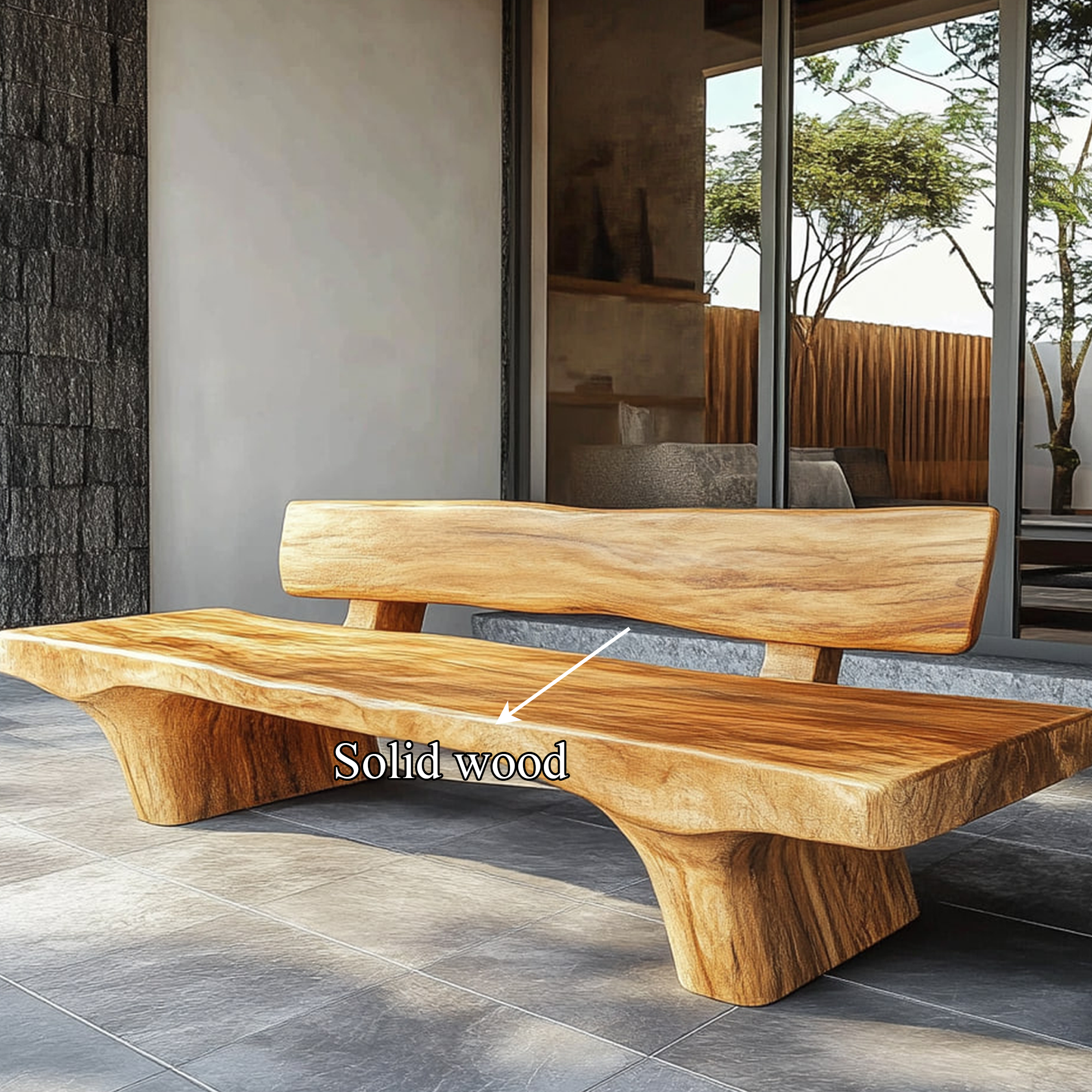 Rustic Minimal Bench For Entryway And Bedroom SINLKIRS048