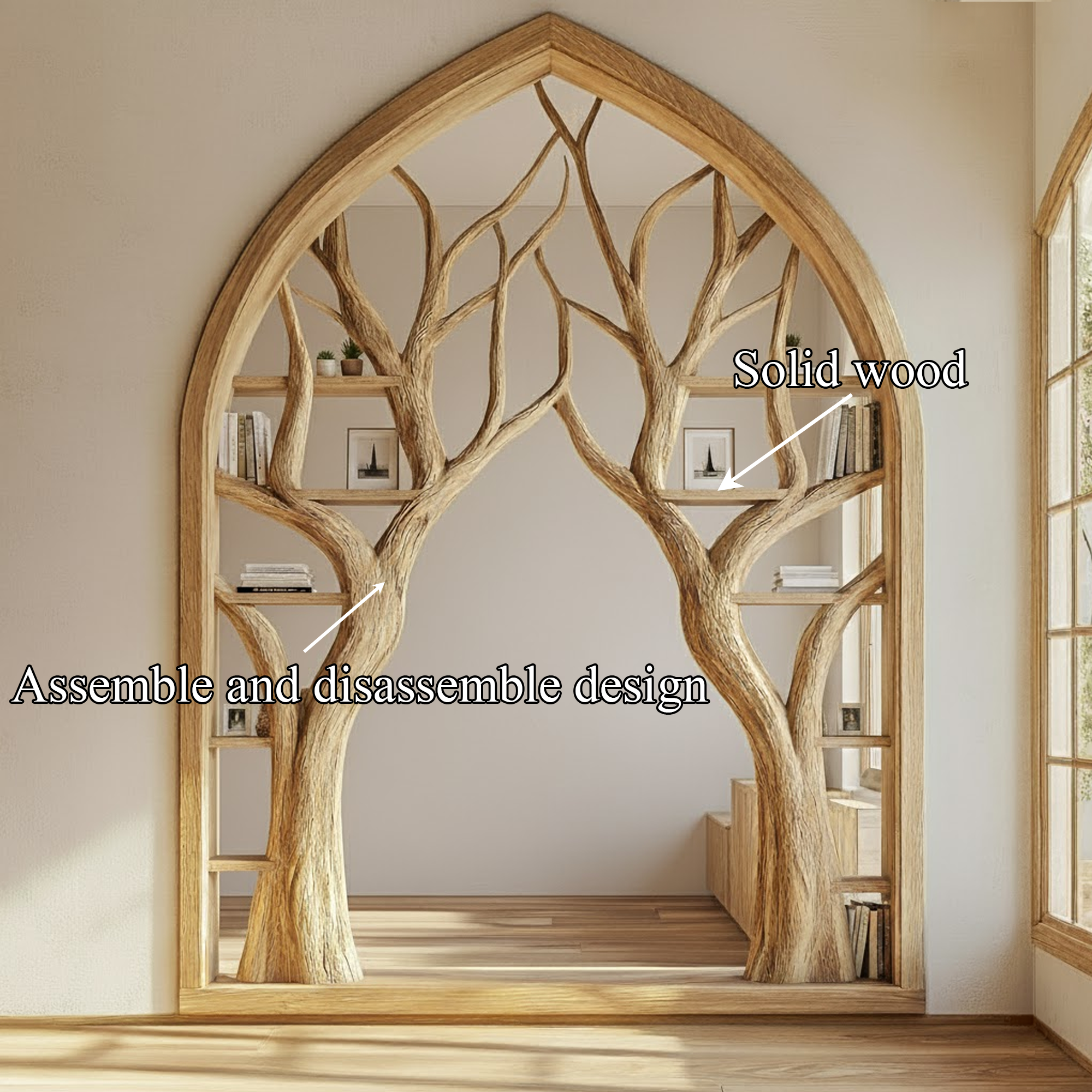 Organic Architectural Archway Shelf For Living Space Or Interior Area SINLKIDF004