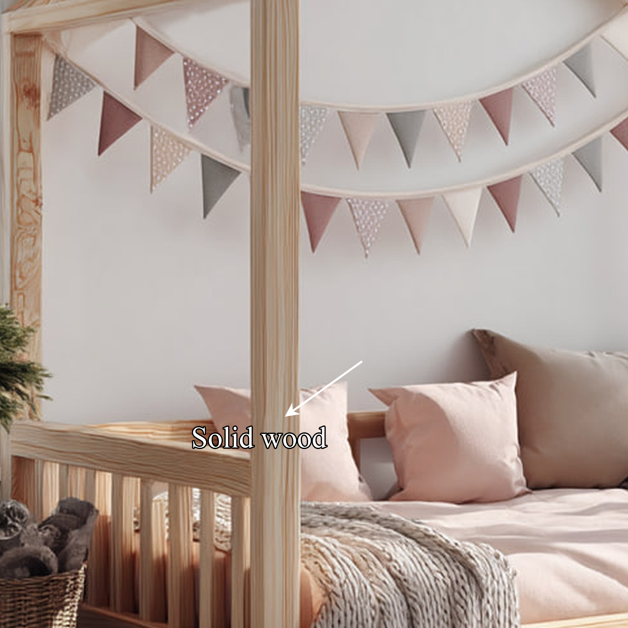 Scandinavian Floor House Bed Kids Bedroom Nursery SINLKIWB59