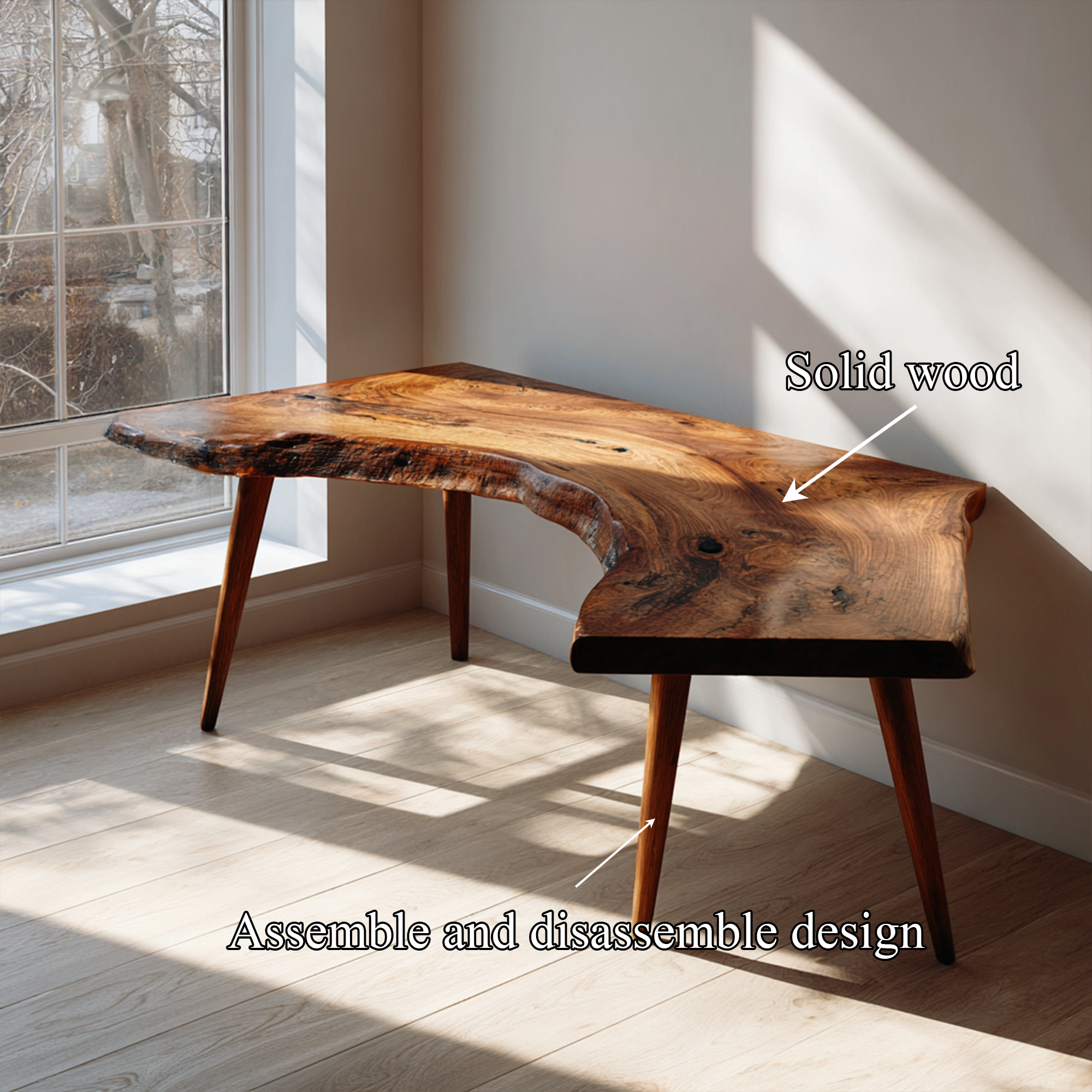 Rustic Contemporary Corner Work Desk Reading Room And Home Office SINLKIDK074