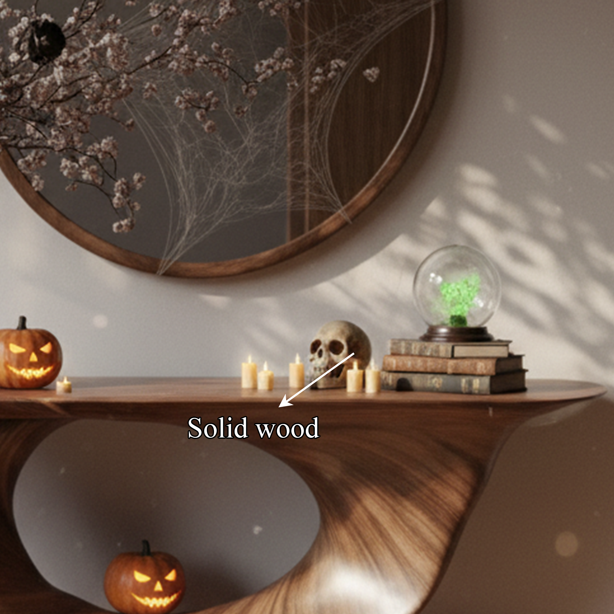 Halloween Mid Century Entryway Table Living Room SINLKIHW030