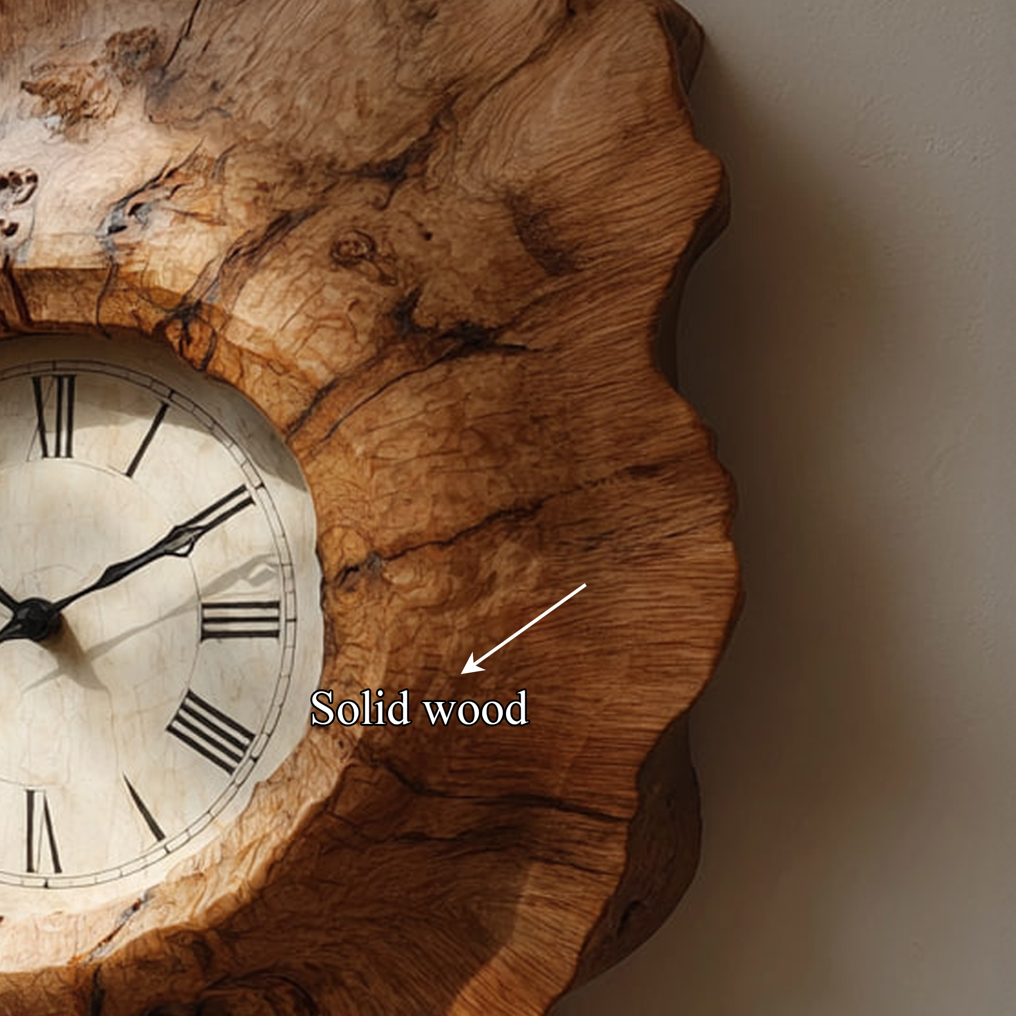 Rustic Organic Handmade Wood Wall Clock Entryway Or Living Room SINLKICK004