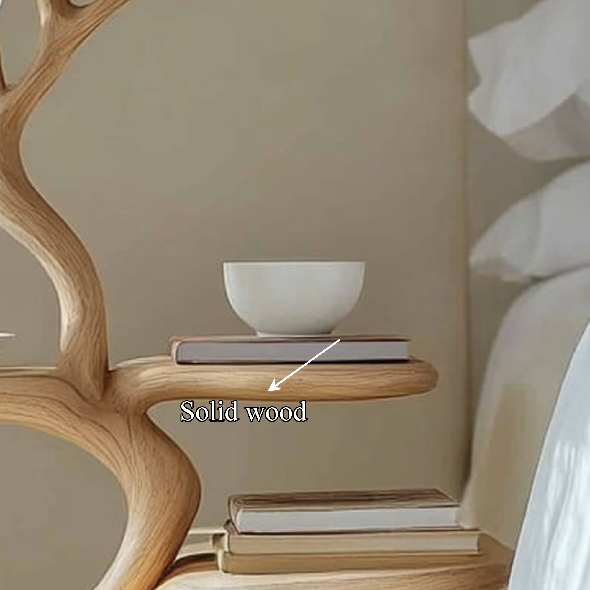 Rustic Tree Shape Bedside Table Modern Bedroom SINLKIBT152
