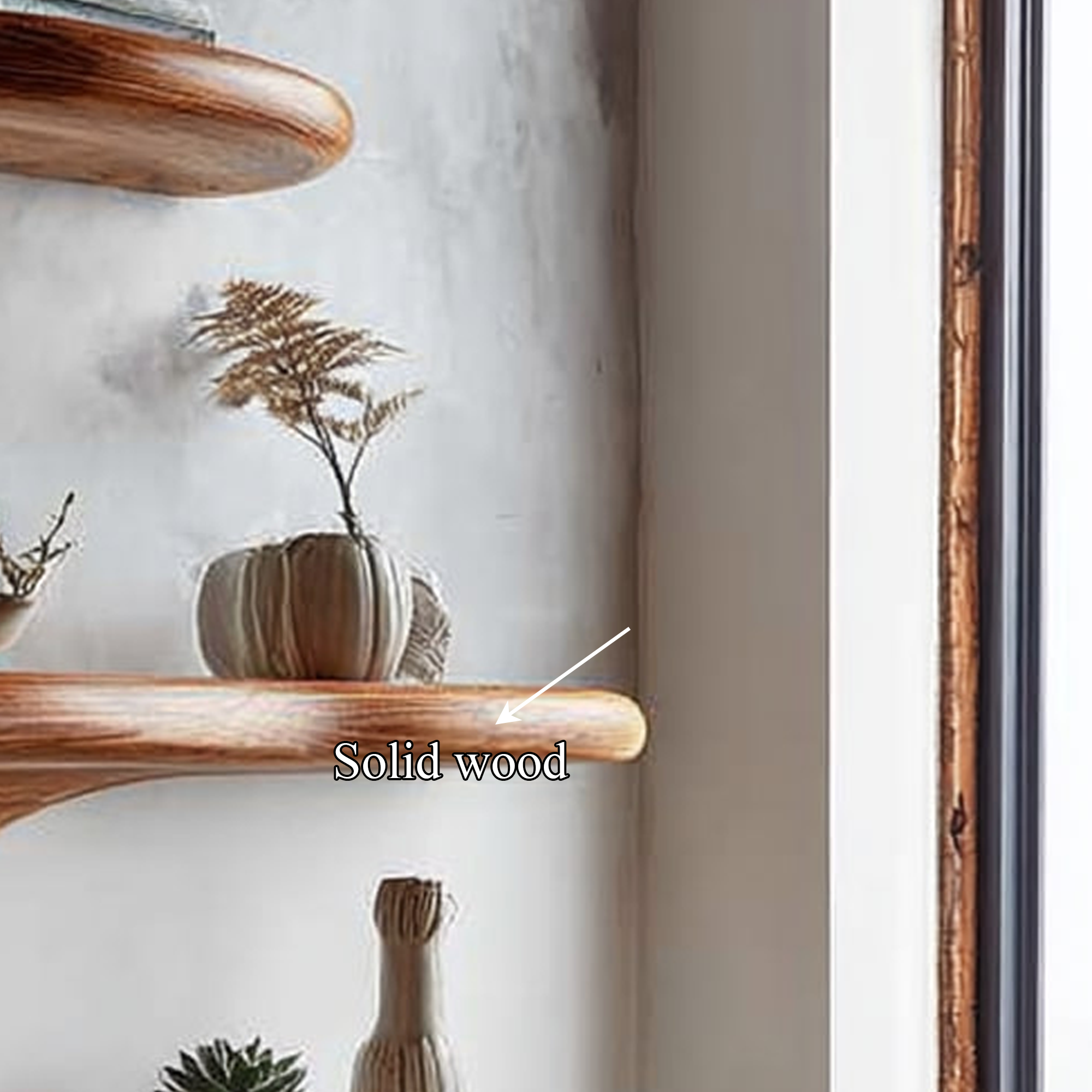 Rustic Mushroom Floating Shelves Bedroom SINLKIFL142