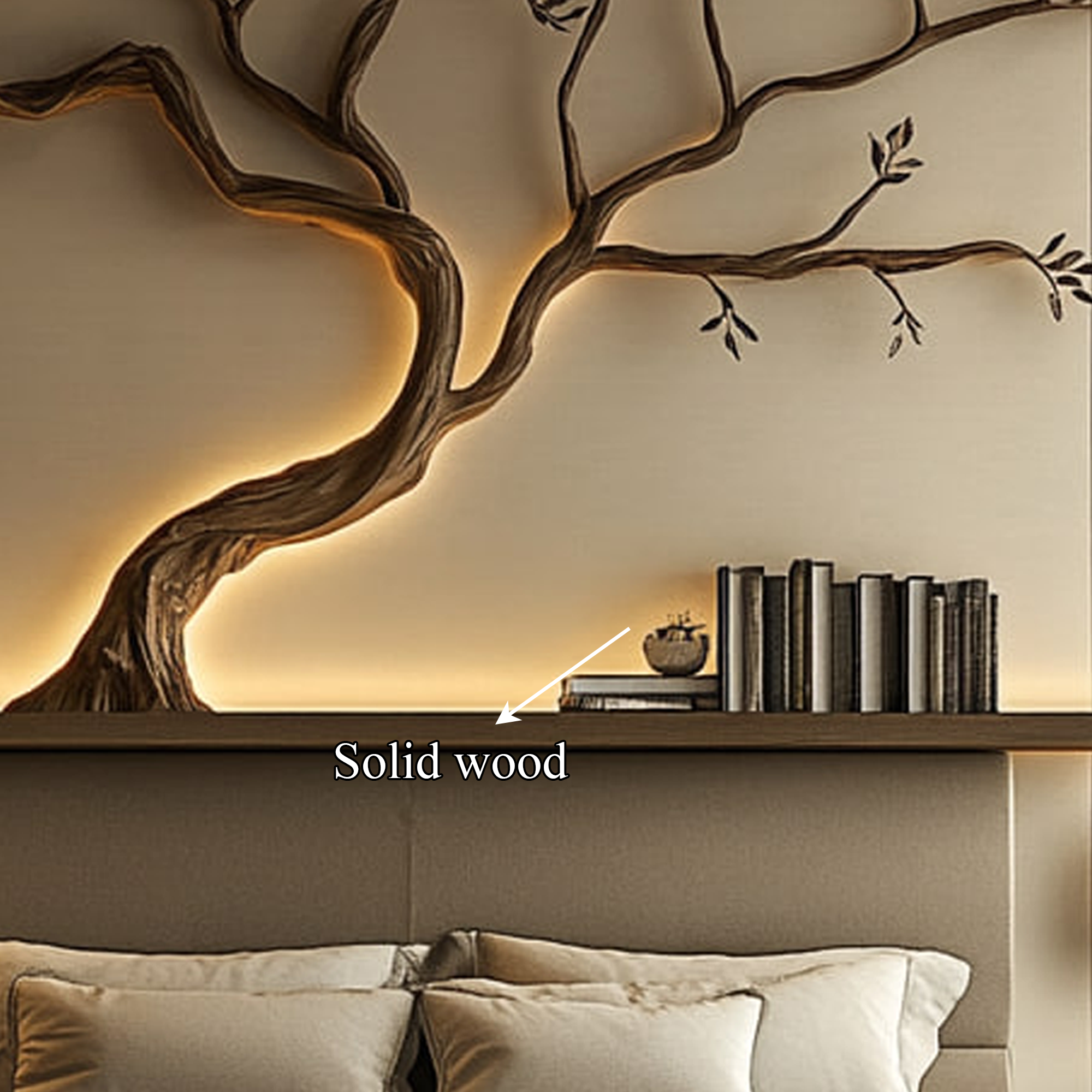 Mid Century Tree Branch Shelf Modern Bedroom SINLKITBS085