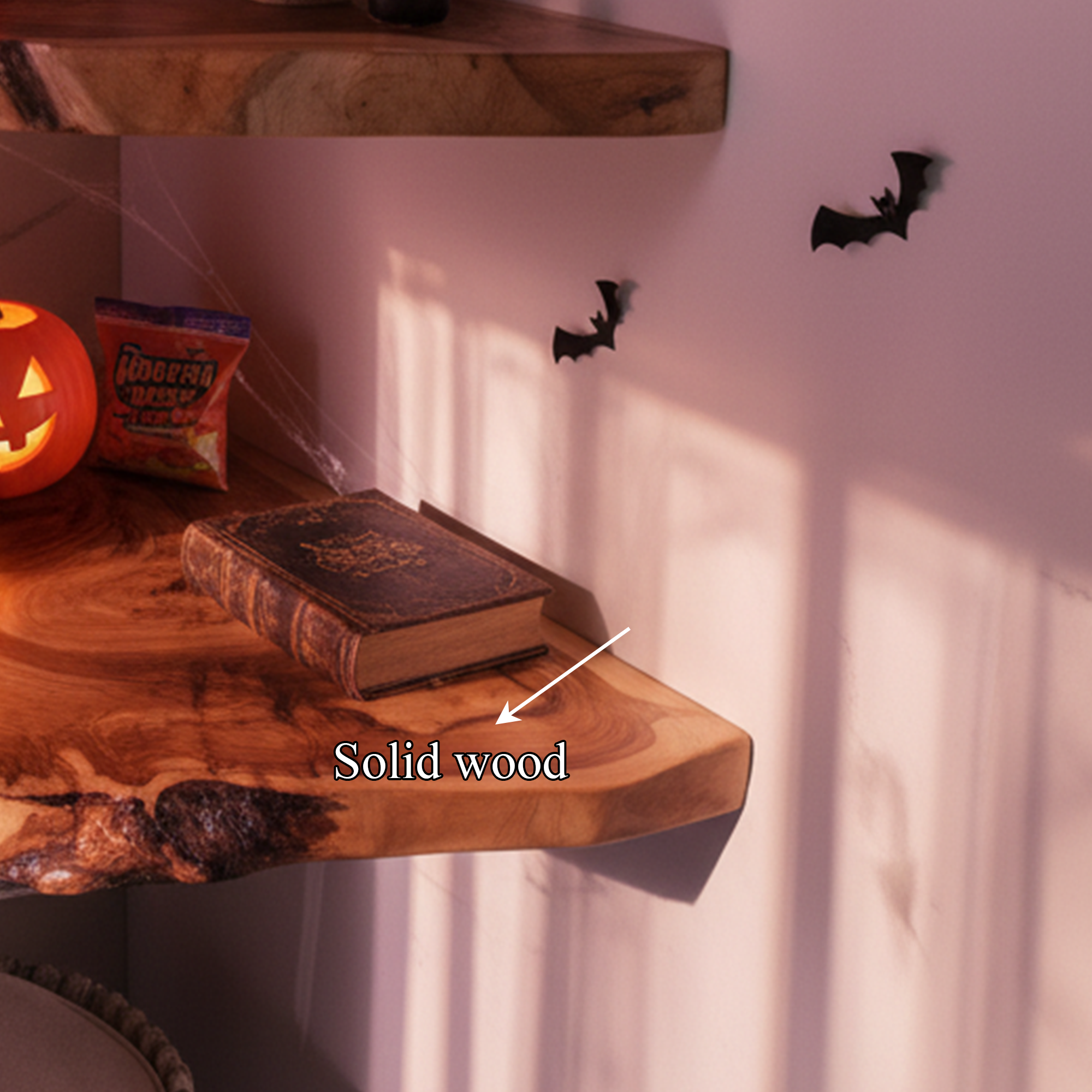 Mid Century Halloween Floating Shelf Wall Accent Living Room SINLKIHW054