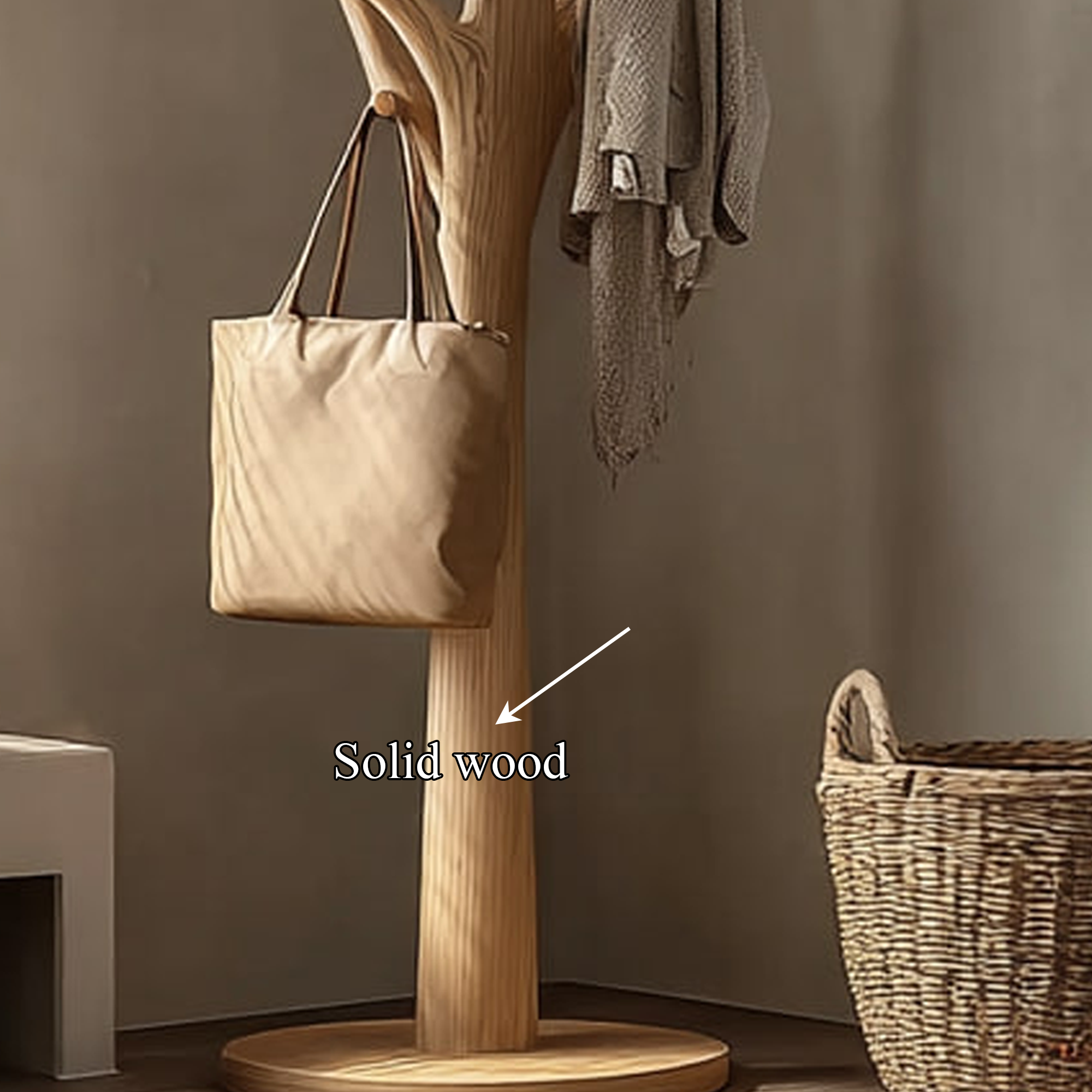 Rustic Tree Coat Stand Entryway Living Room Mudroom SINLKITCR033