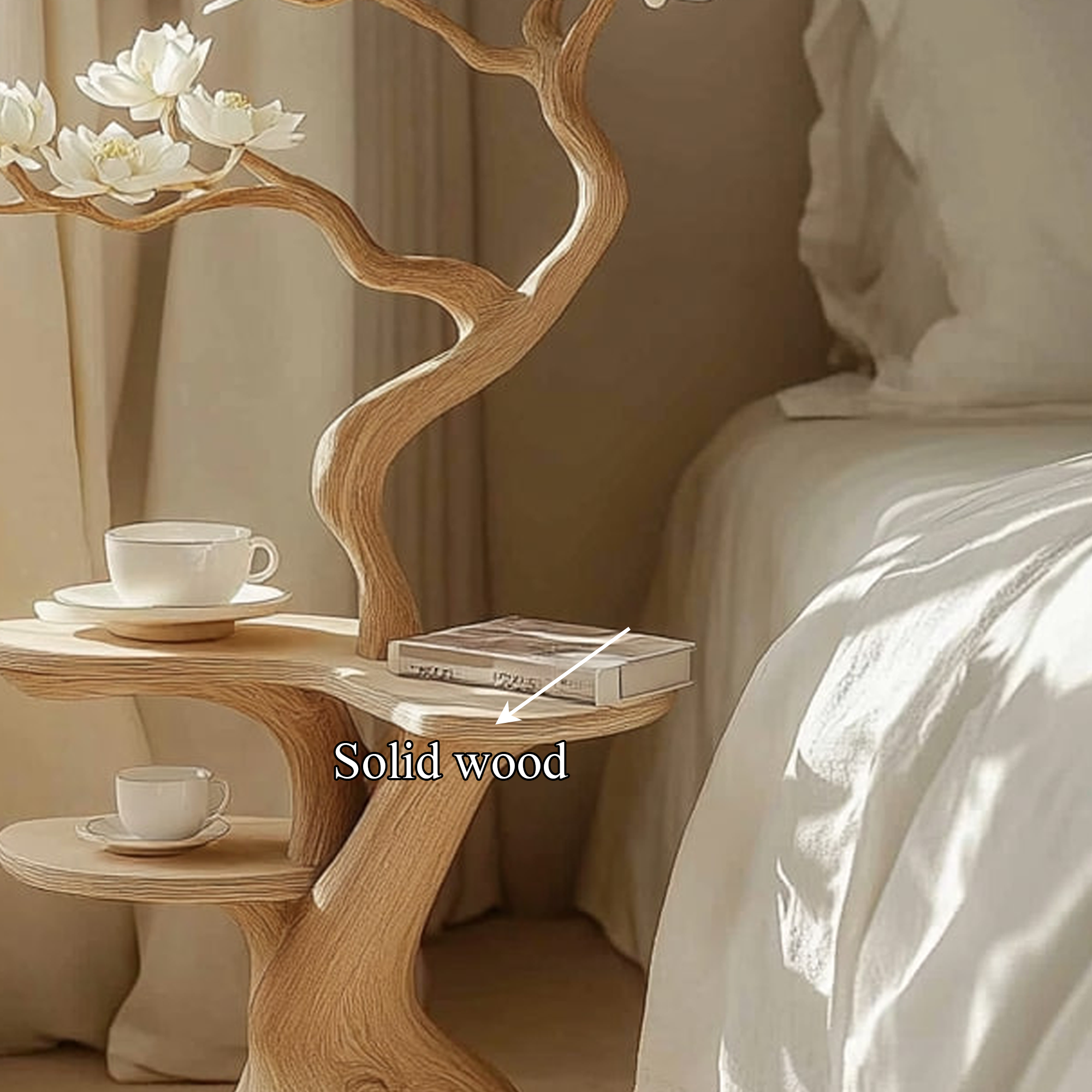 Rustic Artistic Nightstand Bedroom Living Room Accent SINLKIBT150