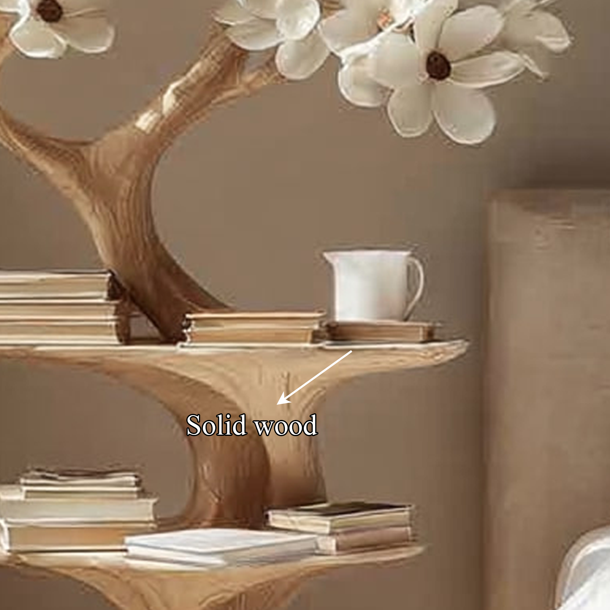 Rustic Tree Bedside Table Bedroom SINLKIBT063