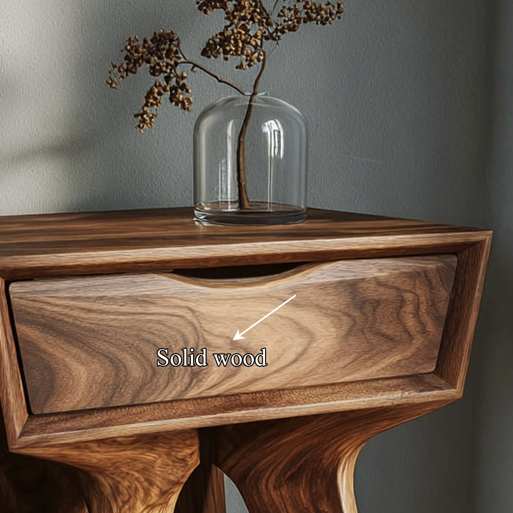 Sculptural Minimalist Side Table Bedroom Or Office Room SINLKICC024