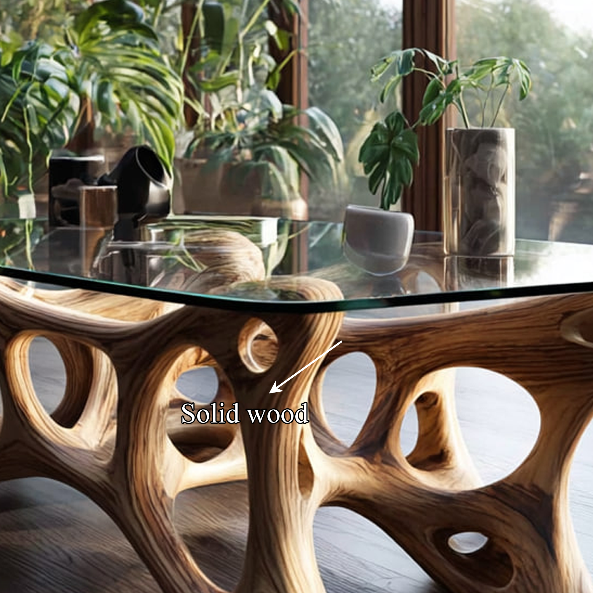 Mid Century Sculptural Coffee Table Modern Living Room SINLKICF114