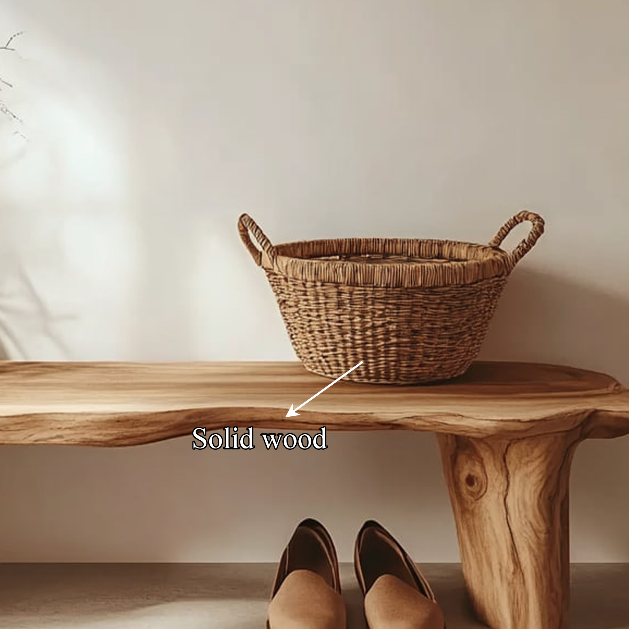 Rustic Wooden Bench Entryway Hallway Bedroom SINLKIRS039