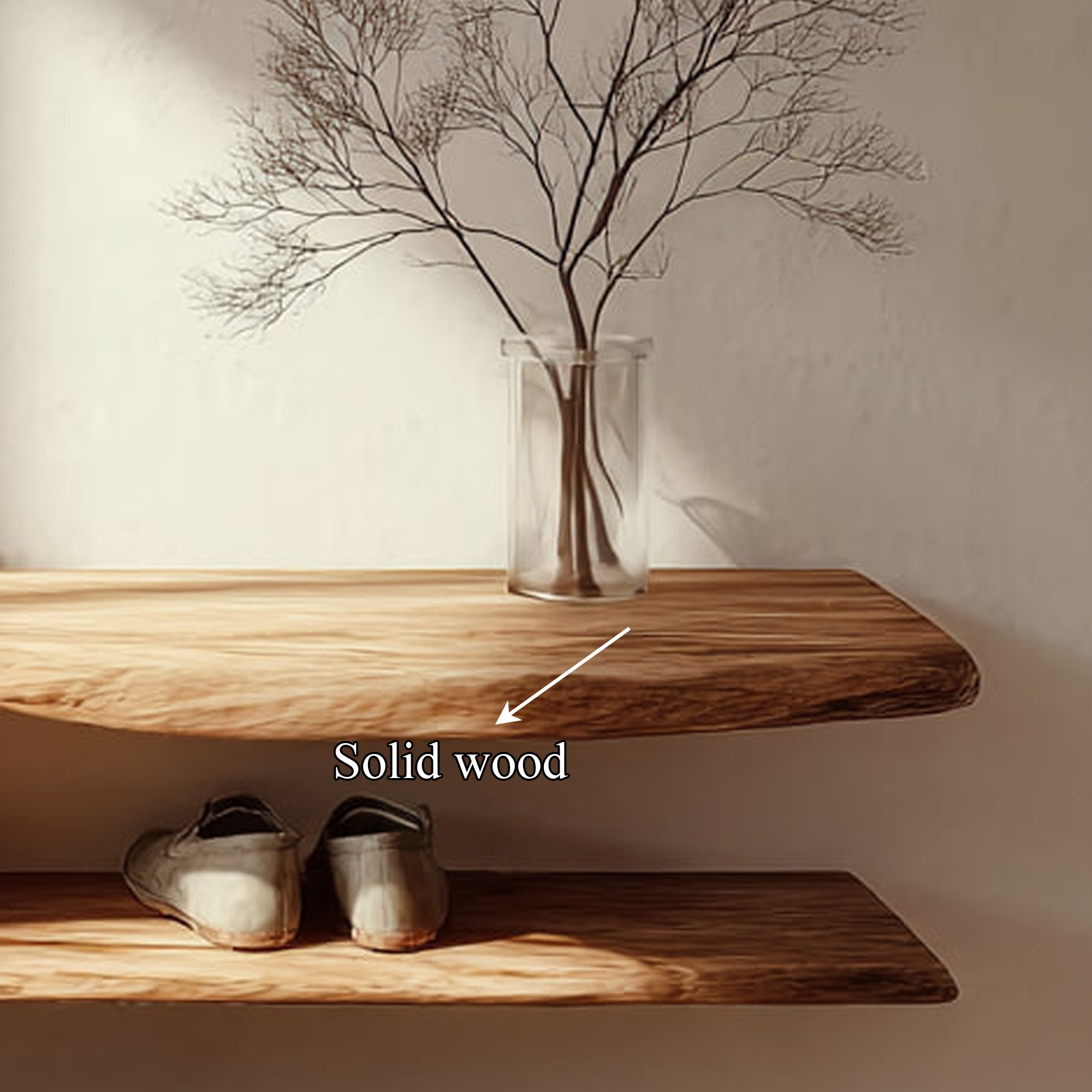 Mid Century Handcrafted Wooden Shoe Storage Bench Home SINLKISB053