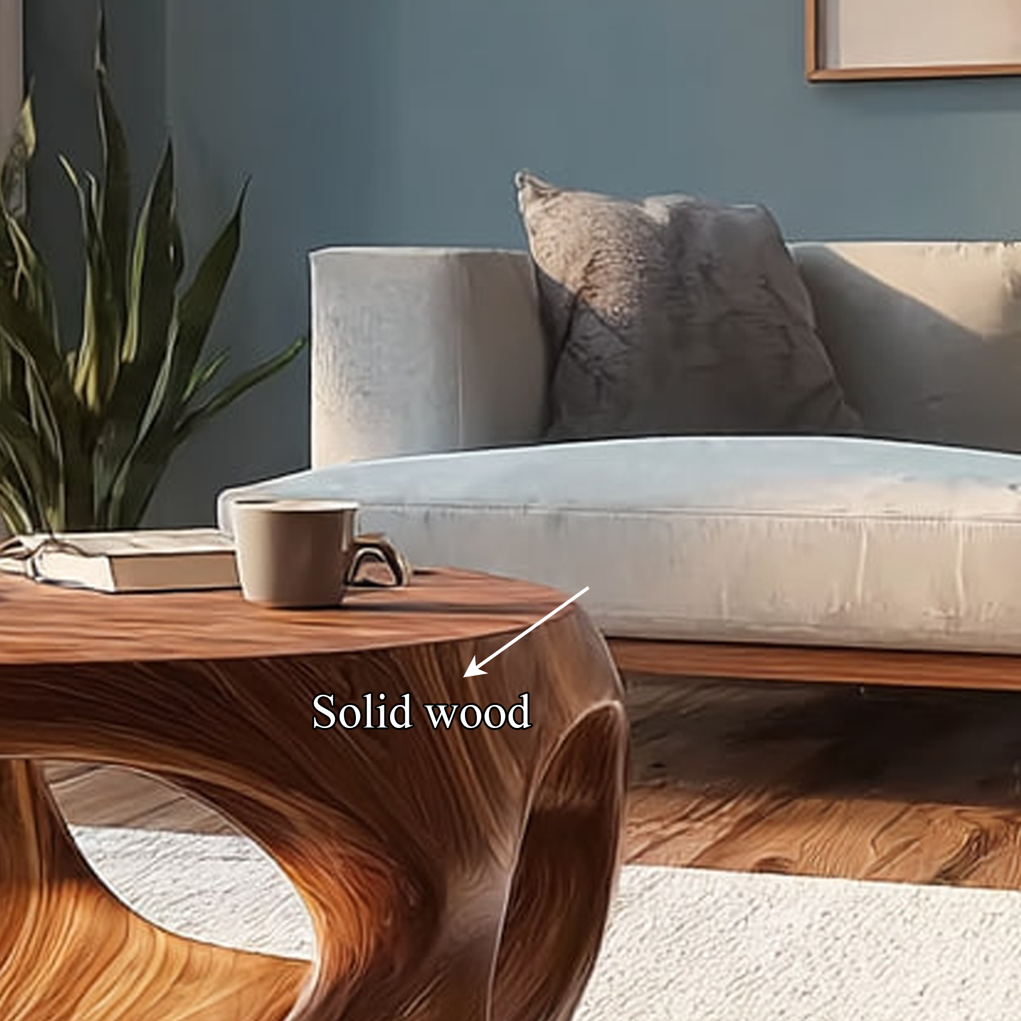 Mid Century Artistic Coffee Table Living Room SINLKICF143