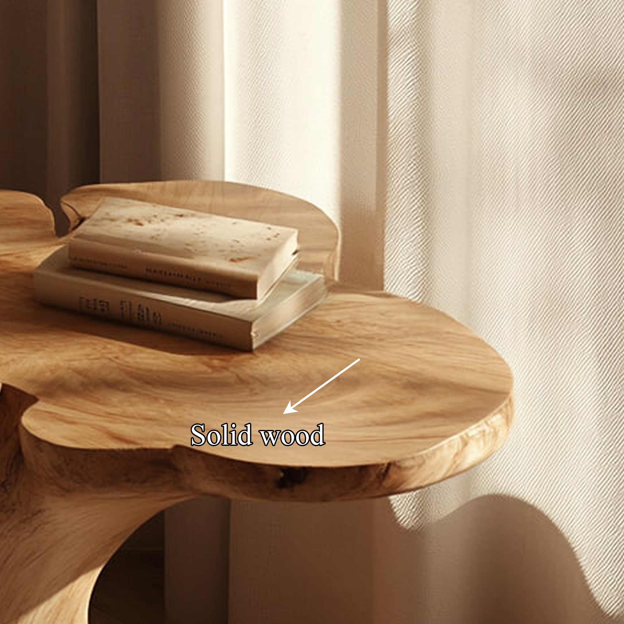 Rustic Organic End Table Bedroom Or Living Room Accent SINLKIBT162