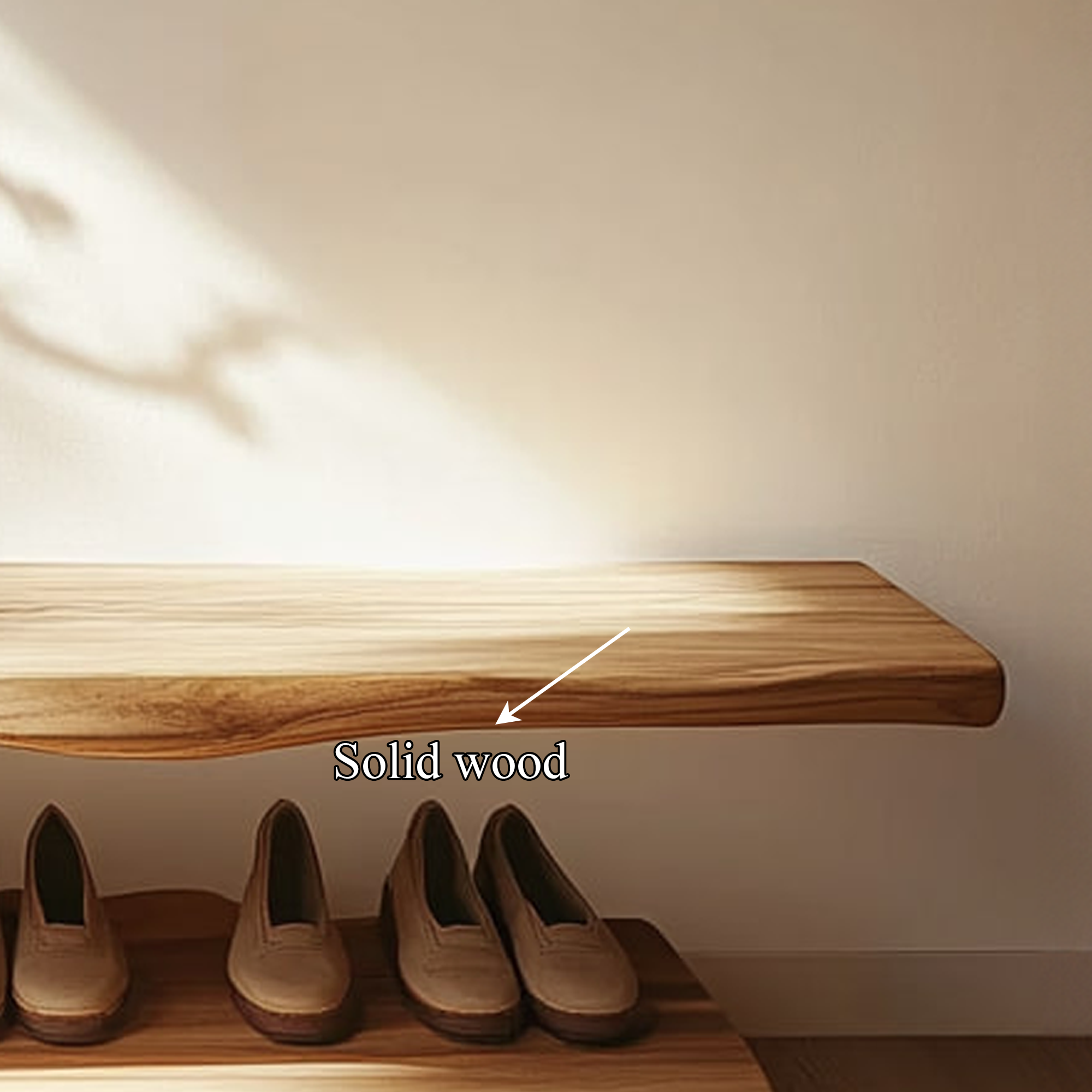 Rustic Solid Timber Shoe Rack Bench Mudroom SINLKISB052