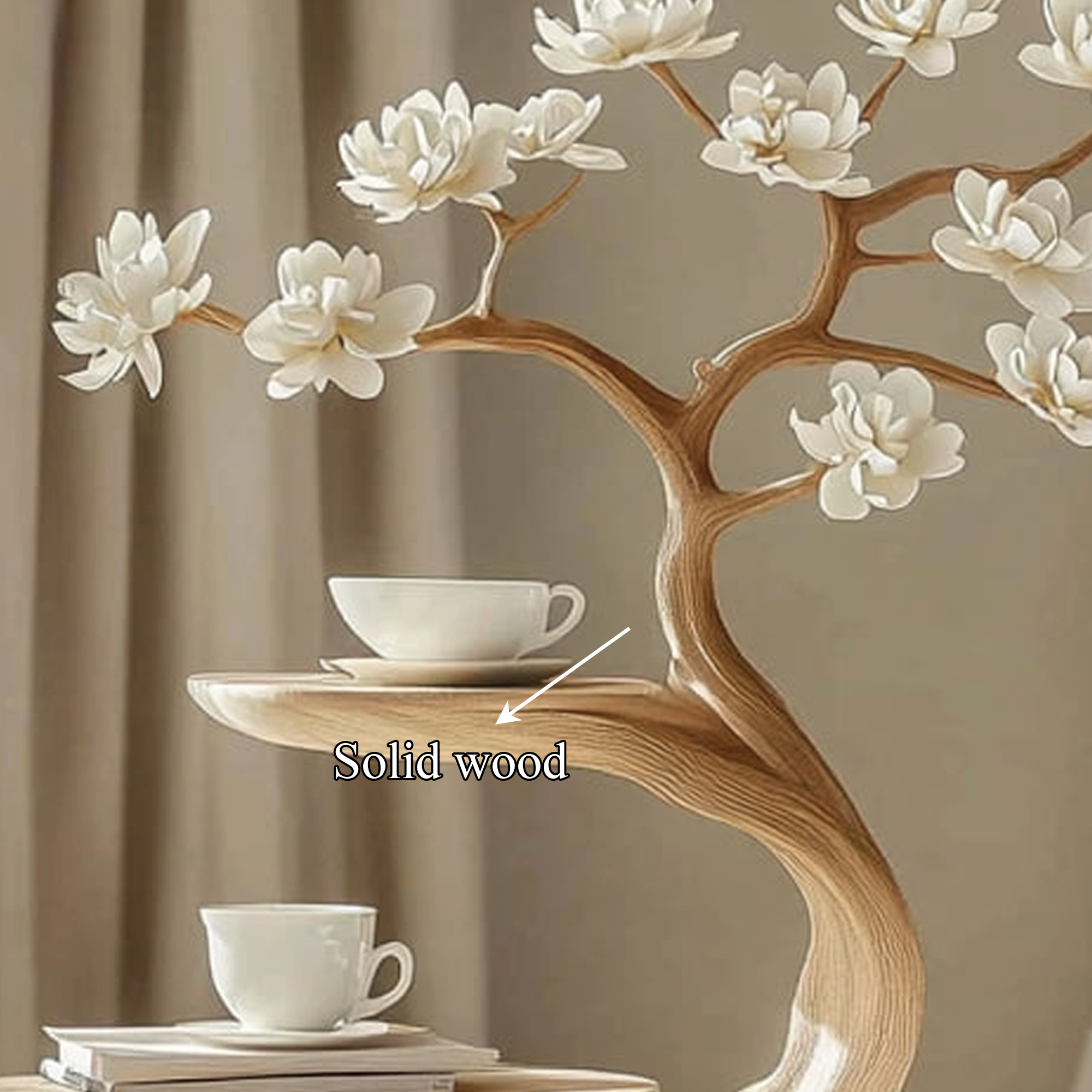 Rustic Tree Shape Side Table Bedroom Decor SINLKIBT155