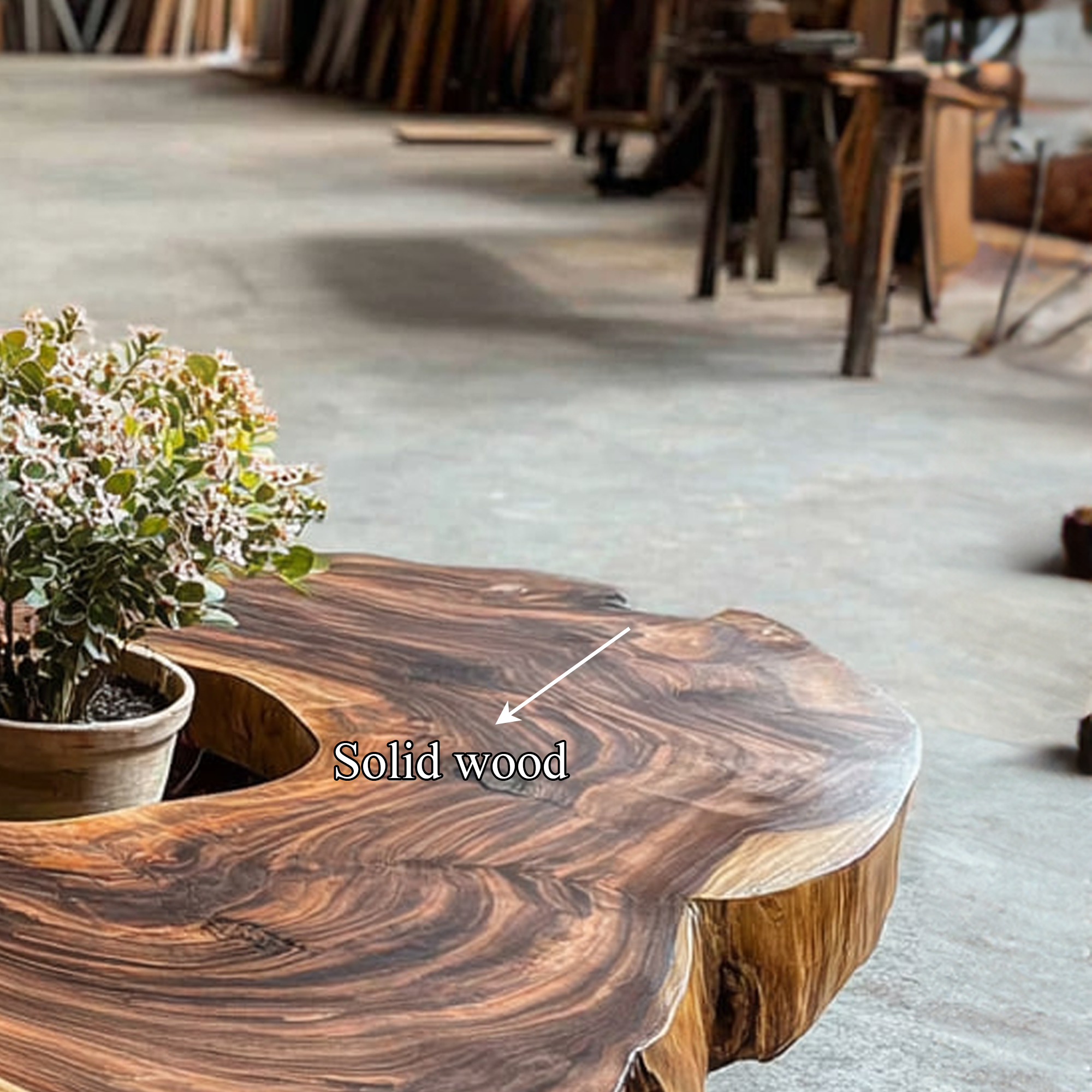 Mid Century Rustic Live Edge Table Living Room And Entryway SINLKICF139