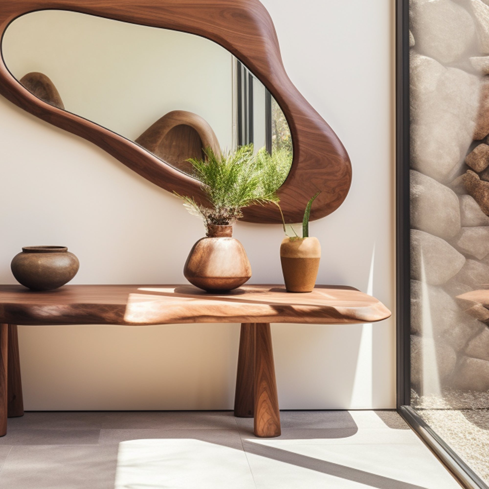 Rustic Floating Console Table Handcrafted In Solid Wood SILDTCS016
