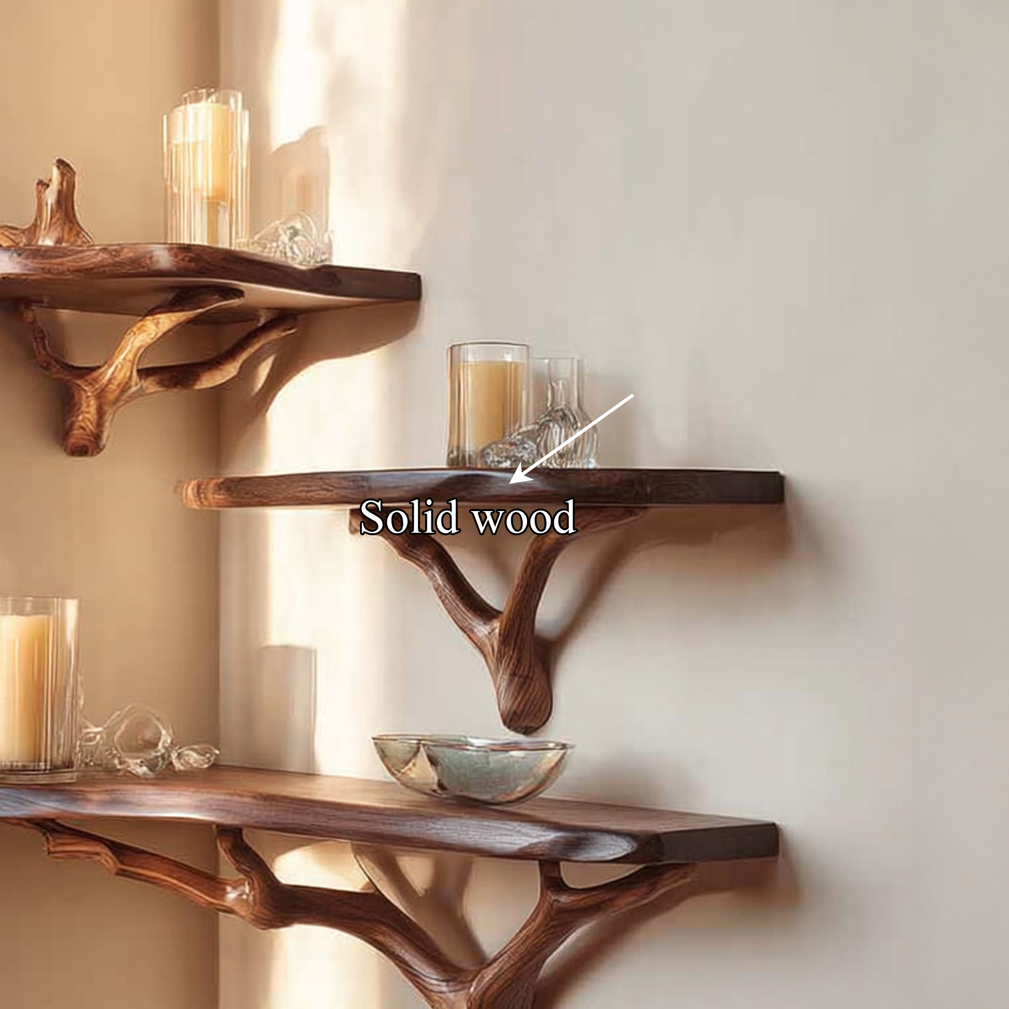 Rustic Corner Floating Shelf Entryway Or Kitchen SINLKIFL117