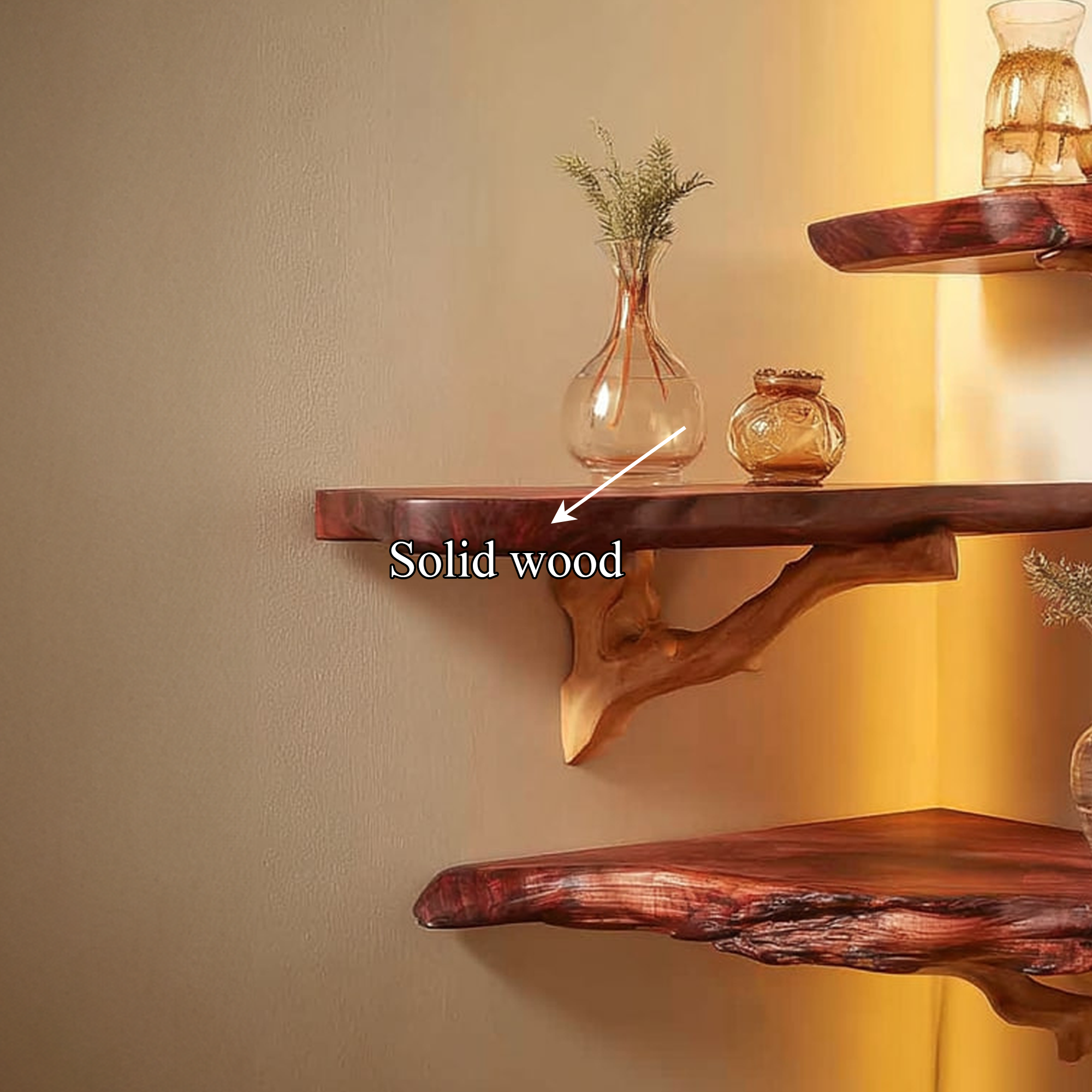 Rustic Floating Corner Shelf Kitchen Or Bedroom SINLKIFL116