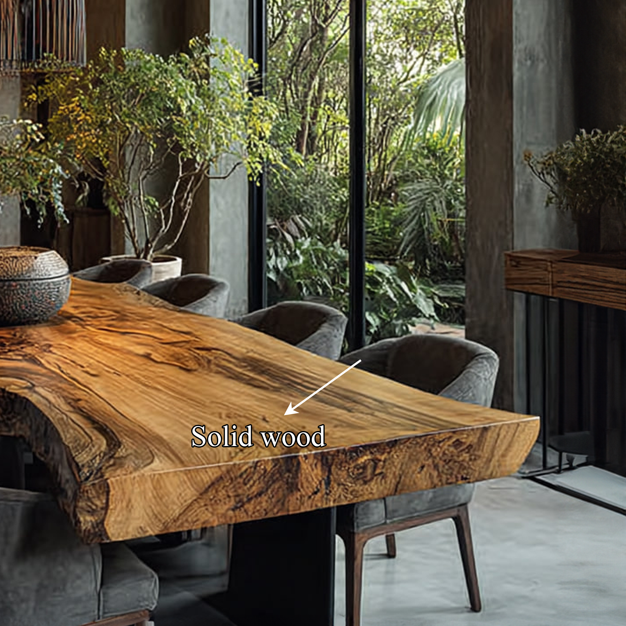 Rustic Dining Table Modern Kitchen SINLKIDT085