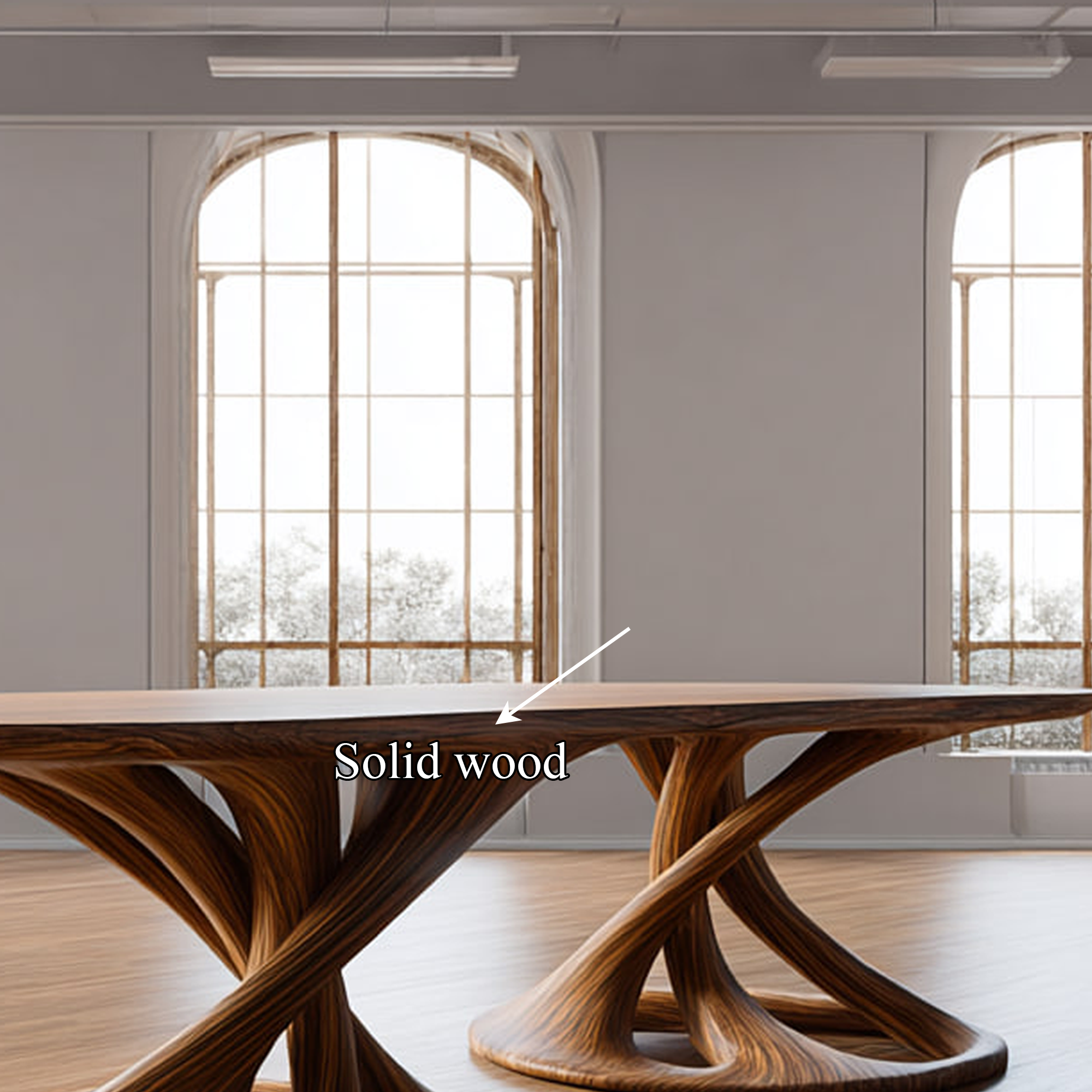 Rustic Handcrafted Wood Slab Dining Table Dining Room SINLKIDT120