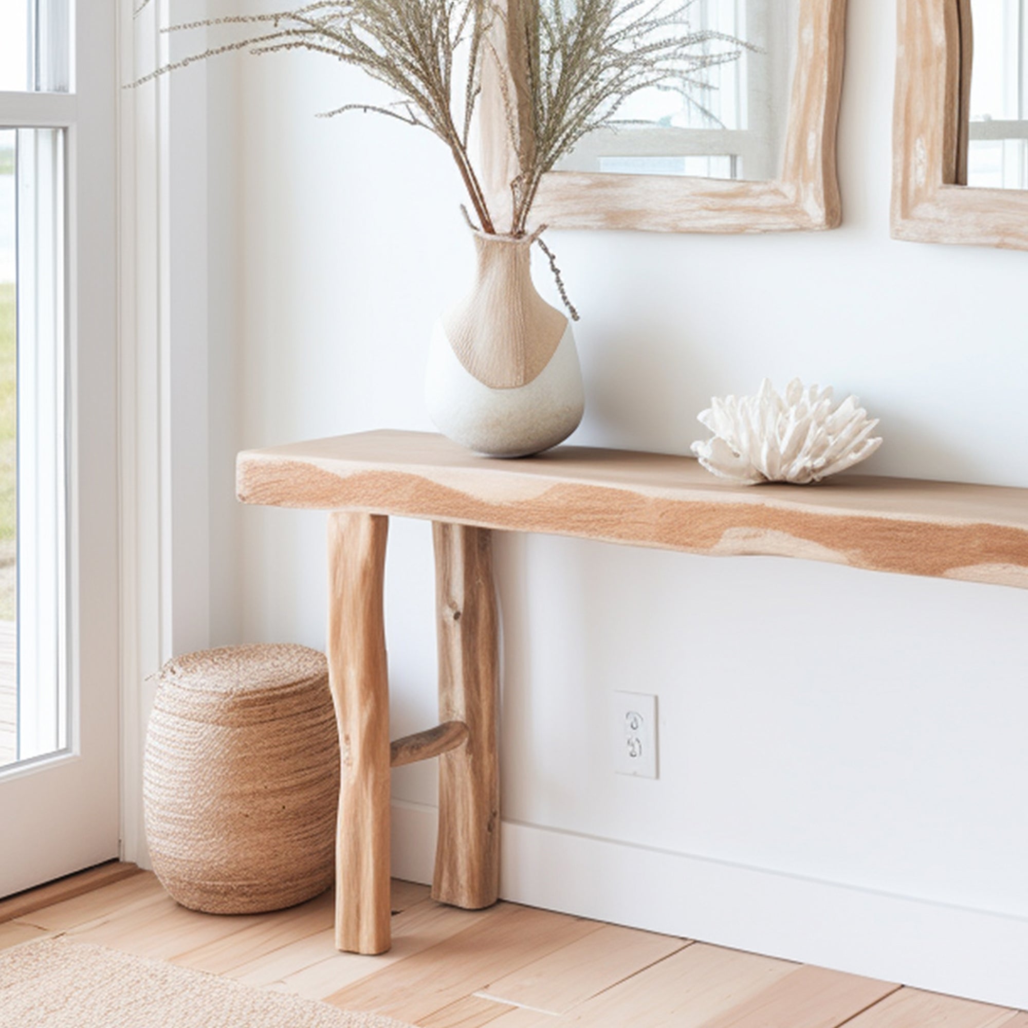 Handcrafted Floating Side Table For Entryways Rustic Decor SILDTCS017