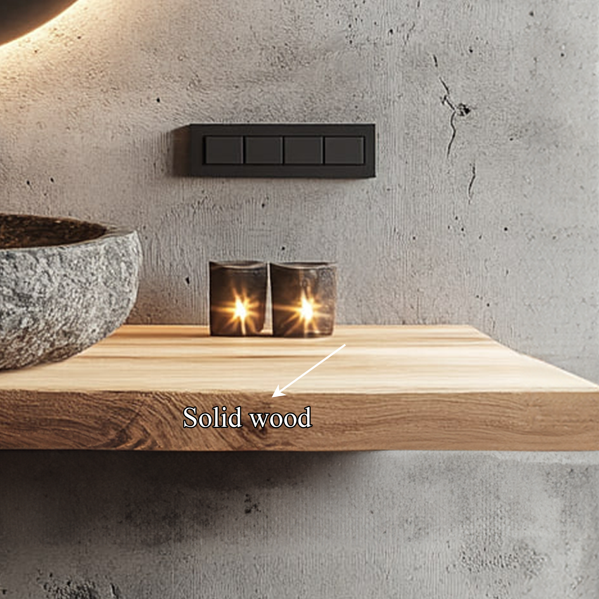 Rustic Floating Bathroom Vanity Modern Washroom Space SINLKIBRV190