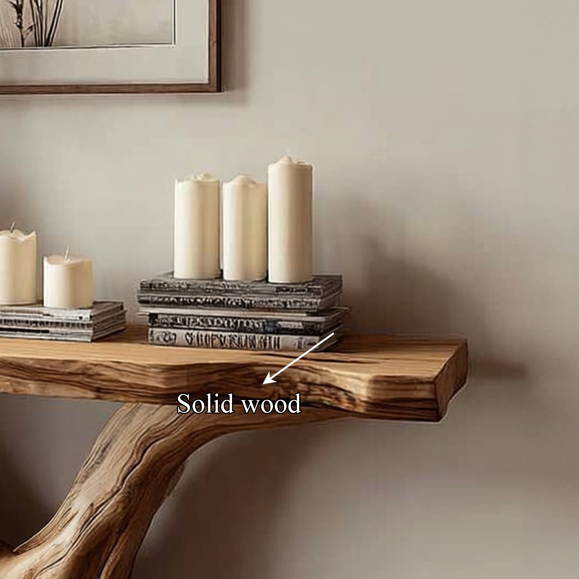 Rustic Live Edge Console Table Accent Room Or Entry SINLKICS250