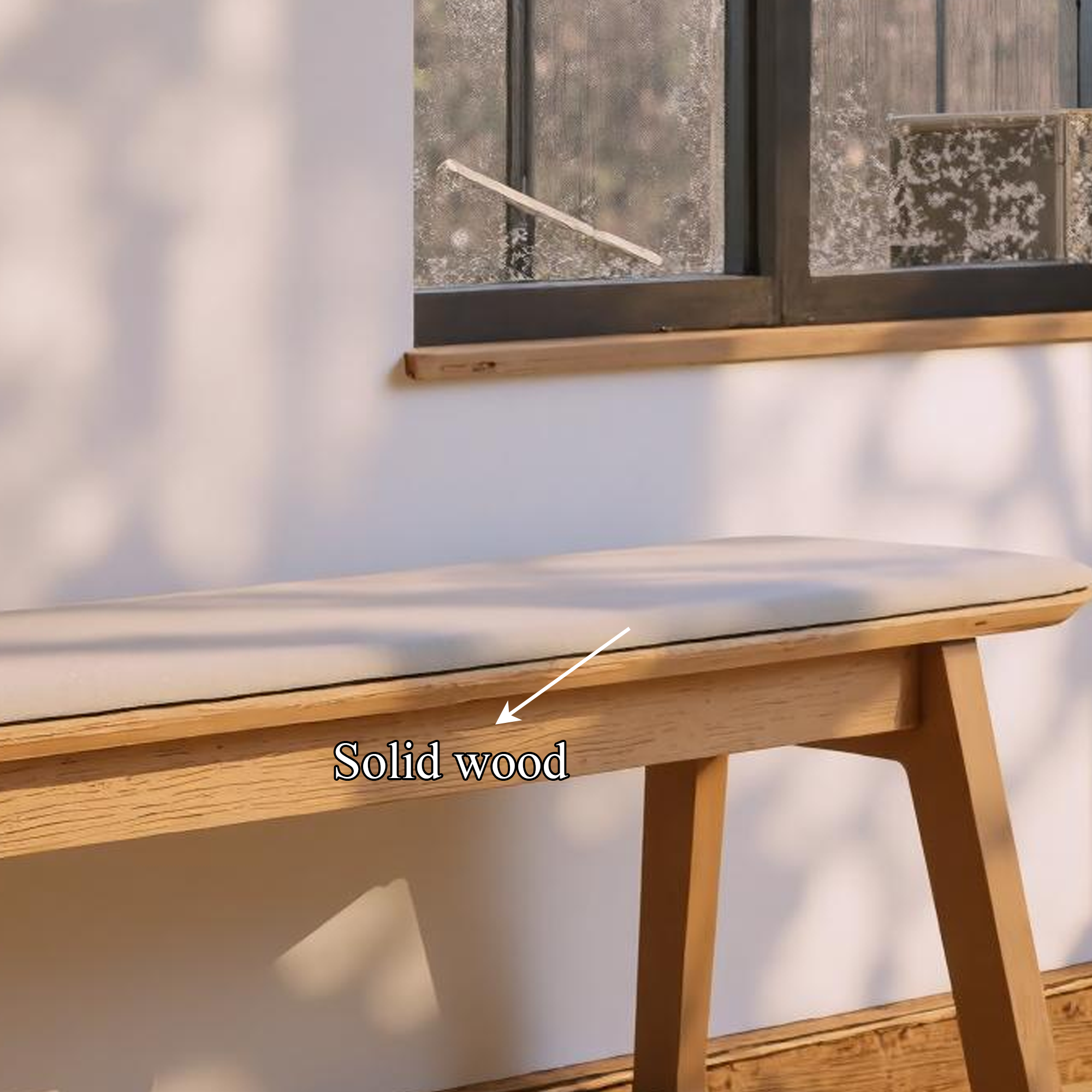 Mid Century Bench Entryway Dining Room Modern Seating SINLKIRS026