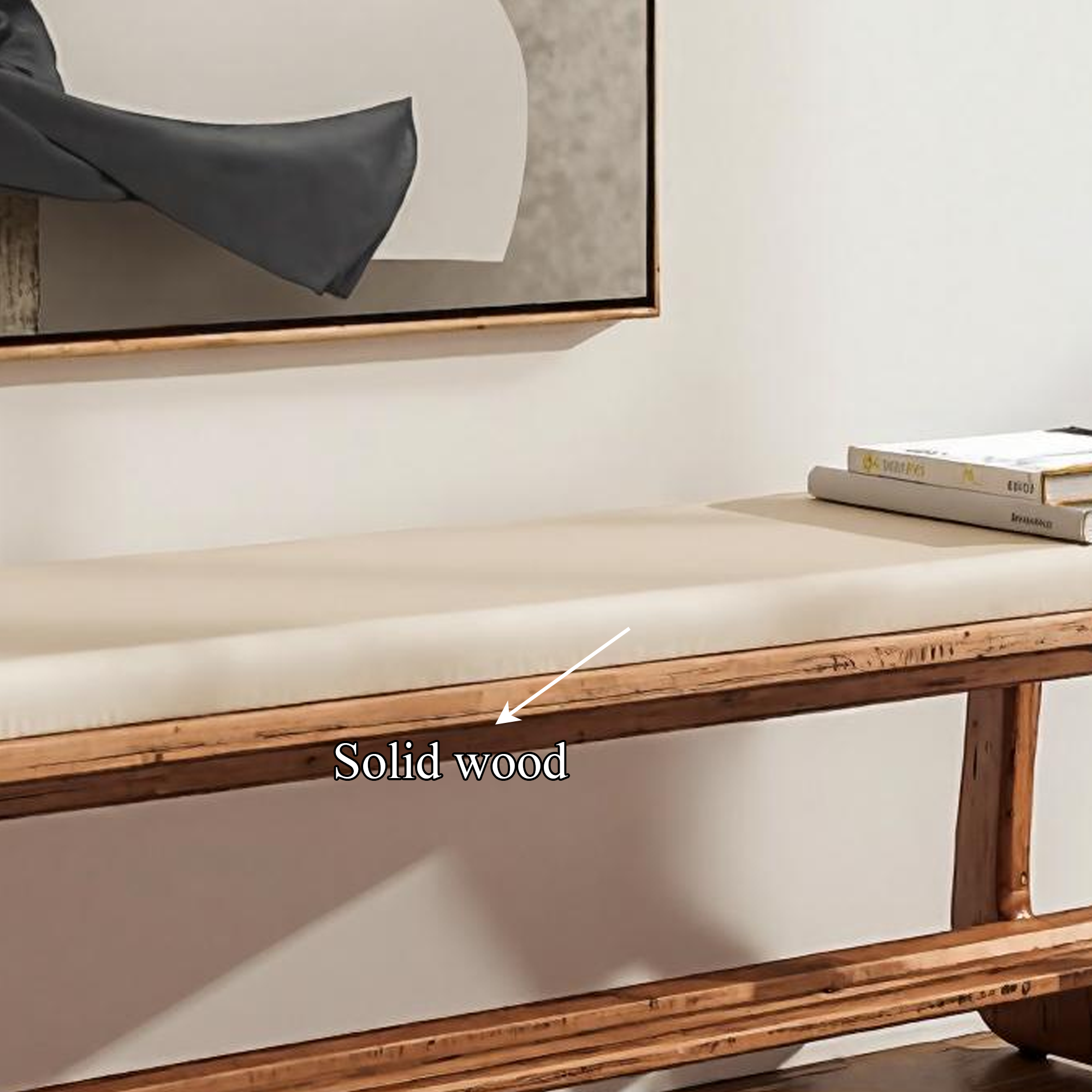 Mid Century Long Bench Entryway Dining Room Modern SINLKIRS027