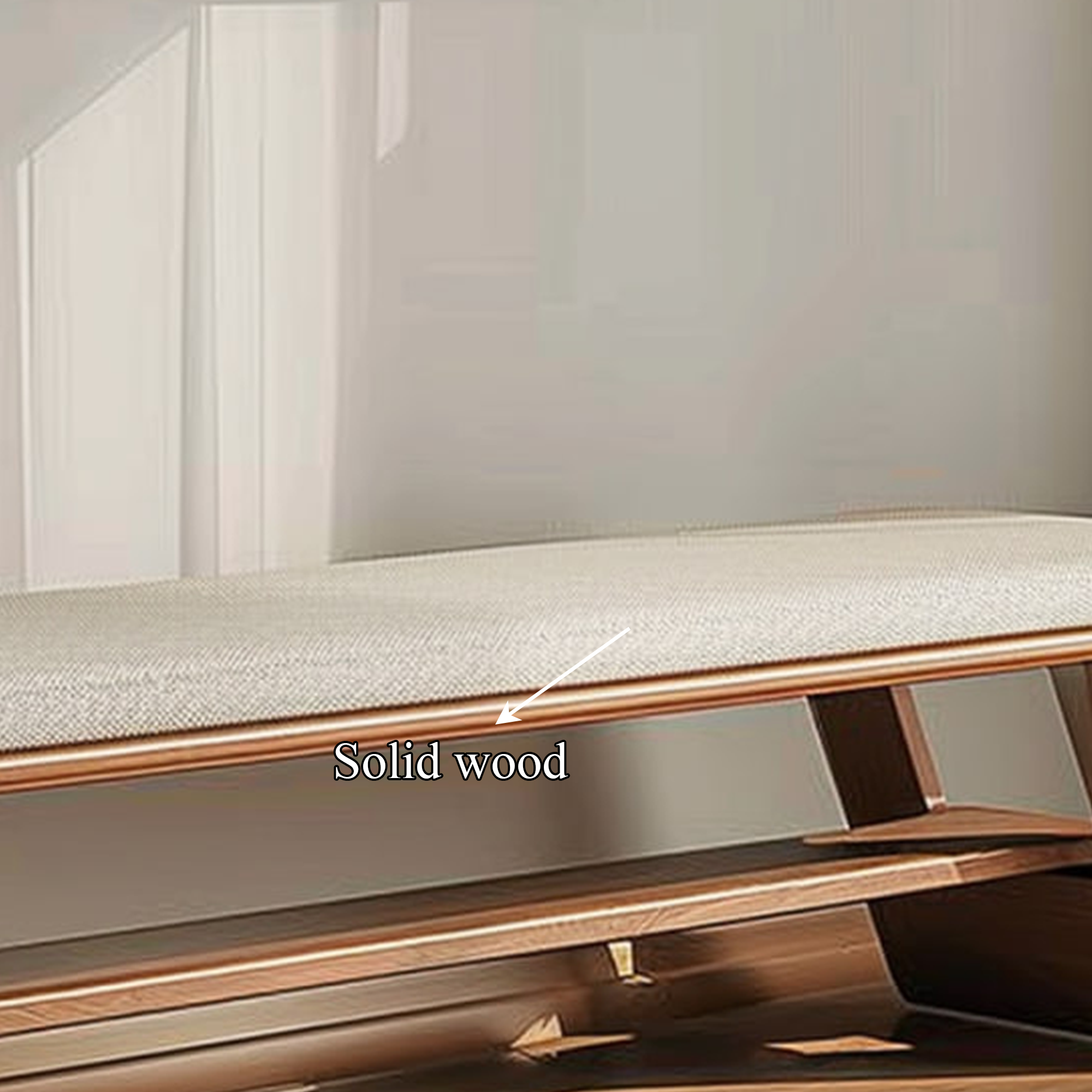 Mid Century Wooden Bench Living Room Decor SINLKIRS029