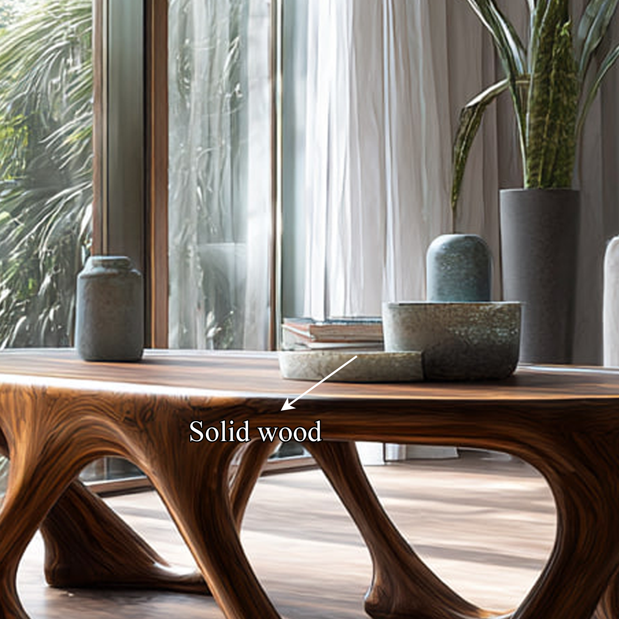Mid Century Sculptural Coffee Table Living Room SINLKICF162