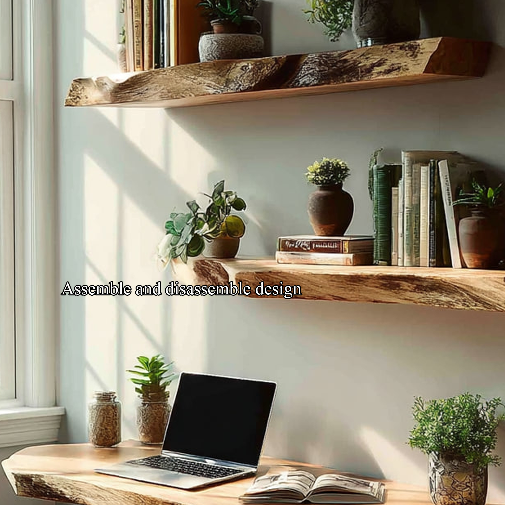 Rustic Floating Desk Study Room SINLKIFL153