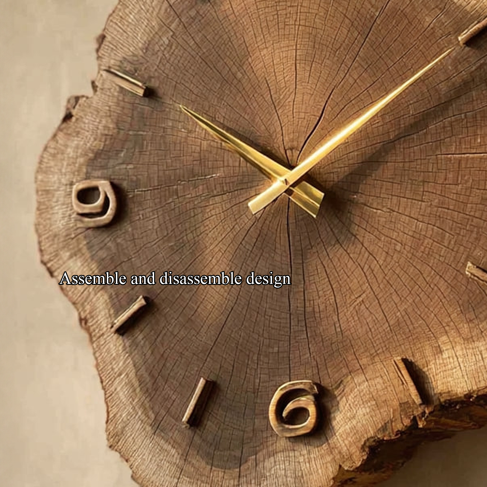 Rustic Natural Craft Wall Clock Living Room Or Study Room SINLKICK014