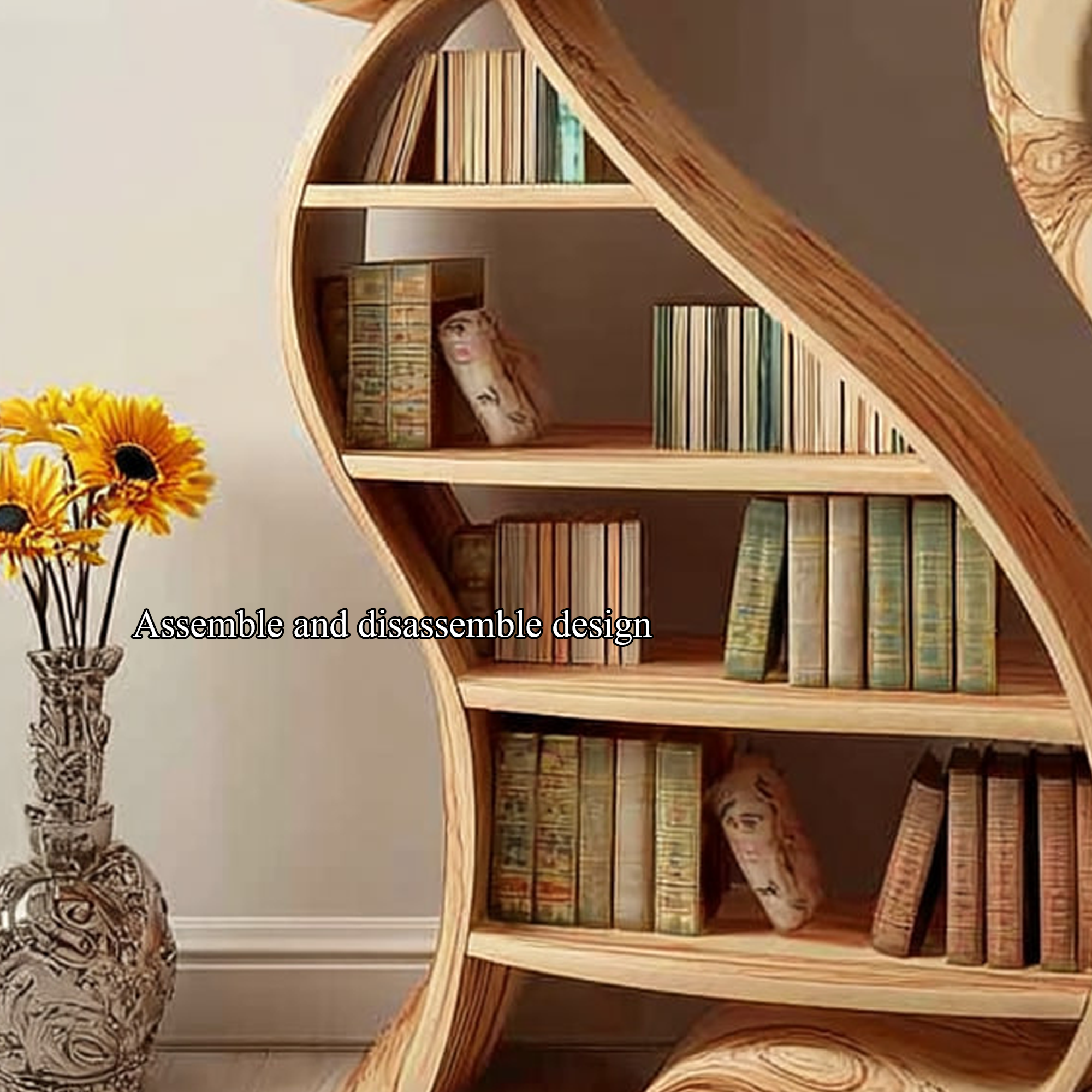 Rustic Cat Bookshelf Playroom Kids Storage Display SINLKISC158