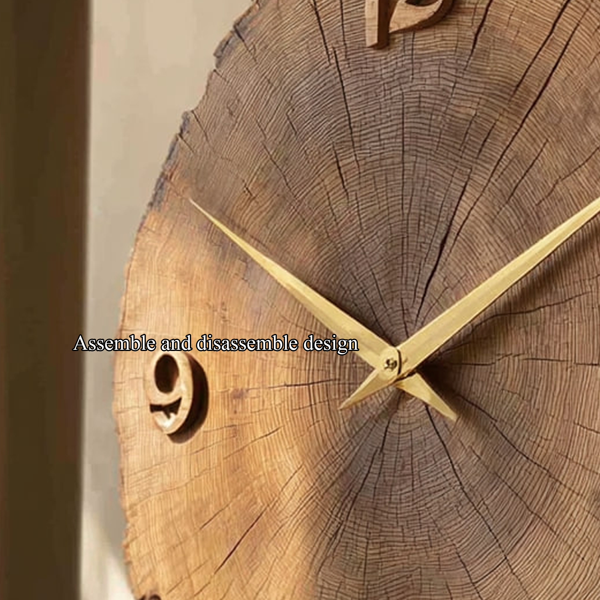 Rustic Tree Ring Wall Clock Hallway Or Living Room SINLKICK013