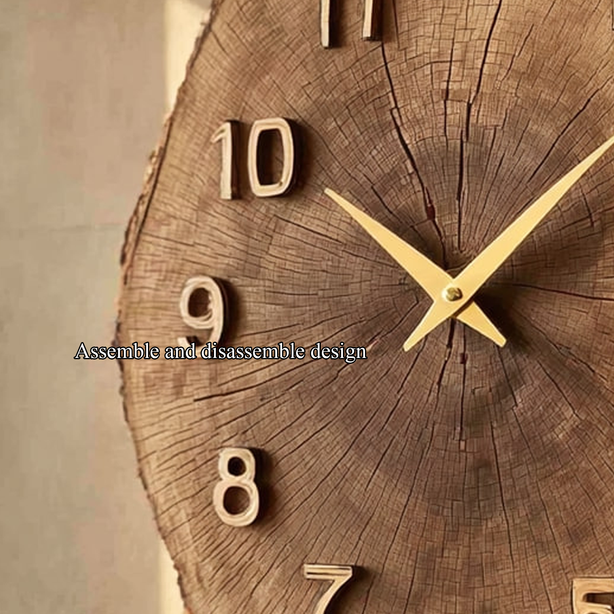 Rustic Timber Slice Wall Clock Entryway Or Hallway SINLKICK016