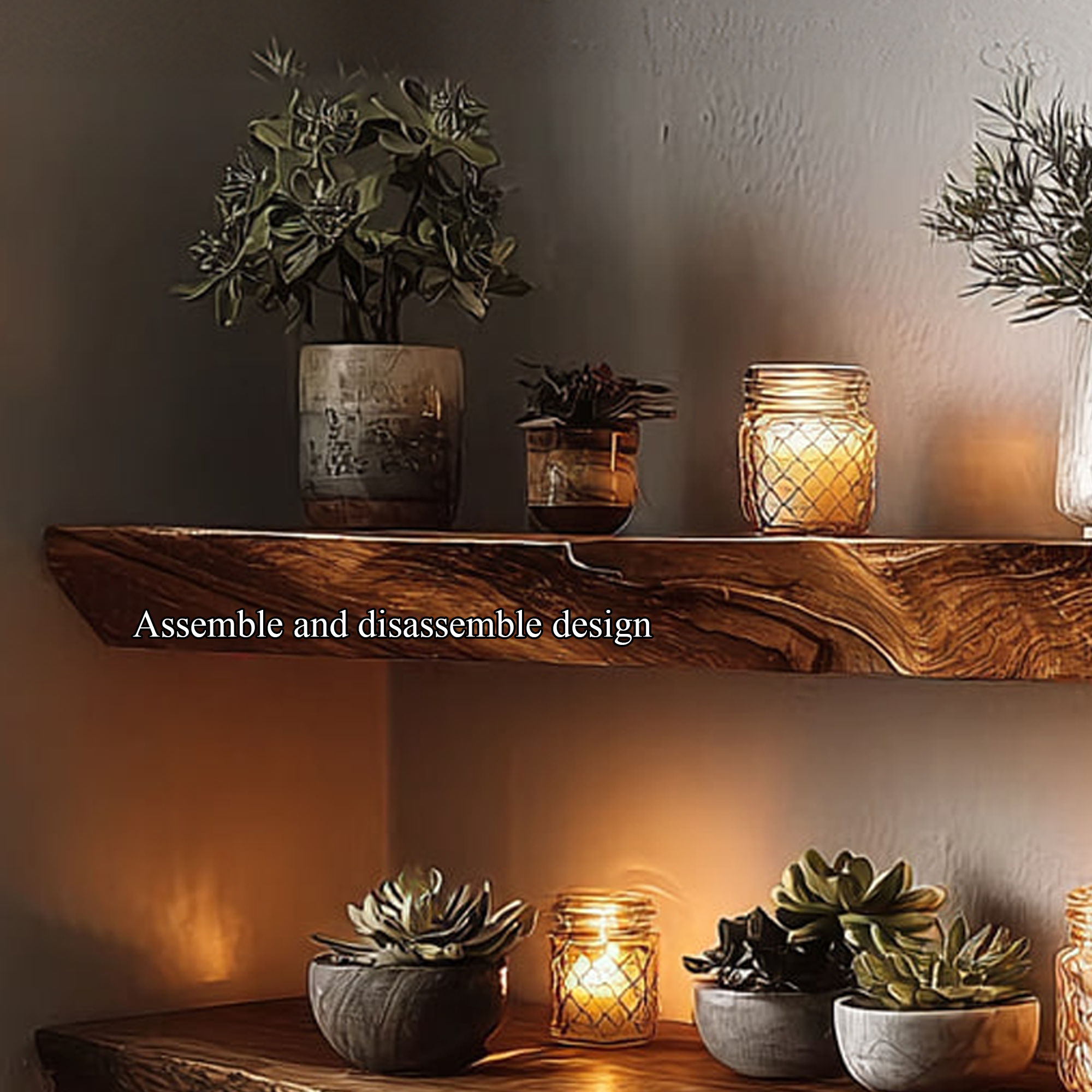 Rustic Floating Wall Shelf Living Room Or Bedroom SINLKIFL184